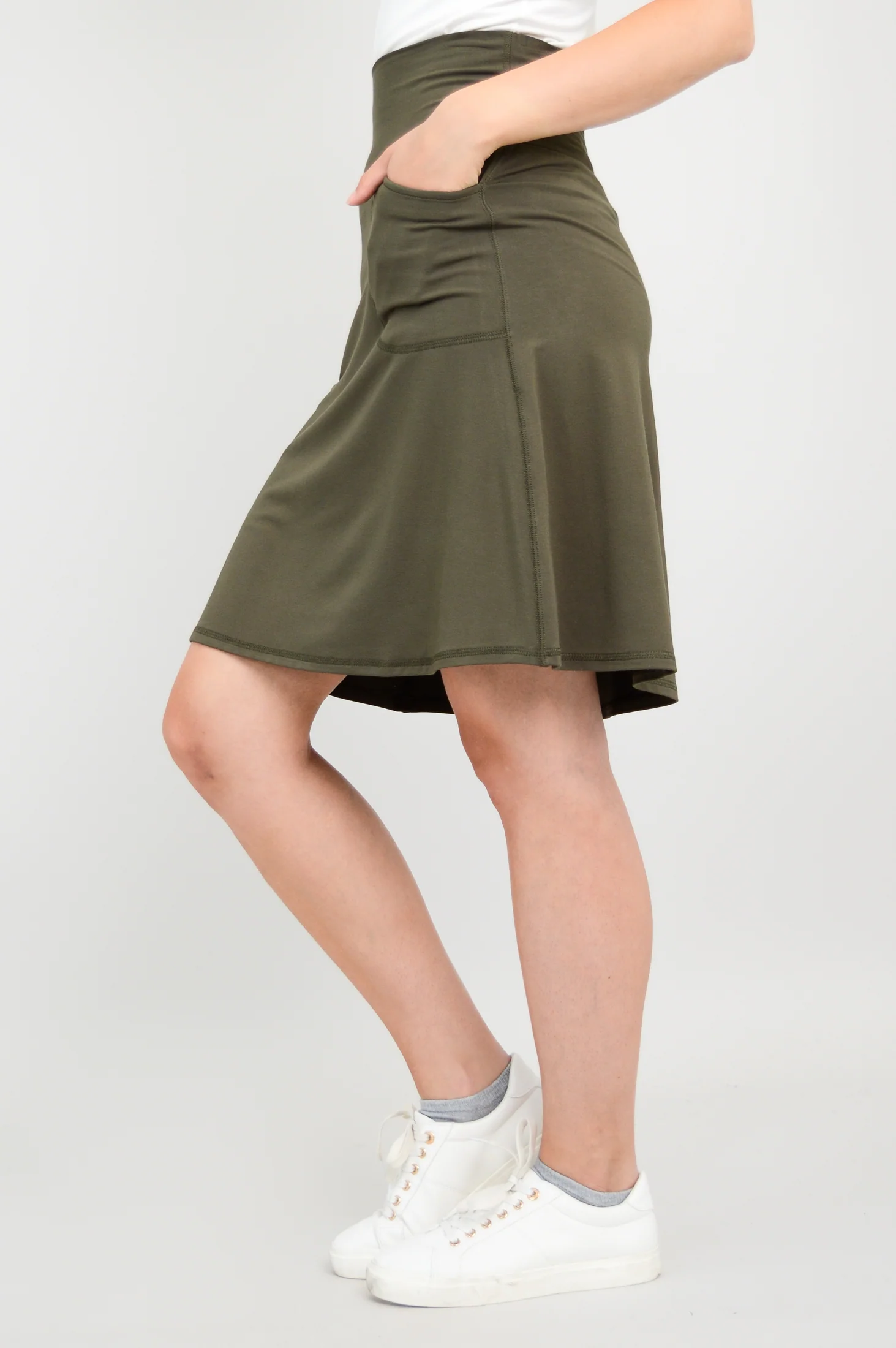 Magna Skort, Khaki, Bamboo - Image 4
