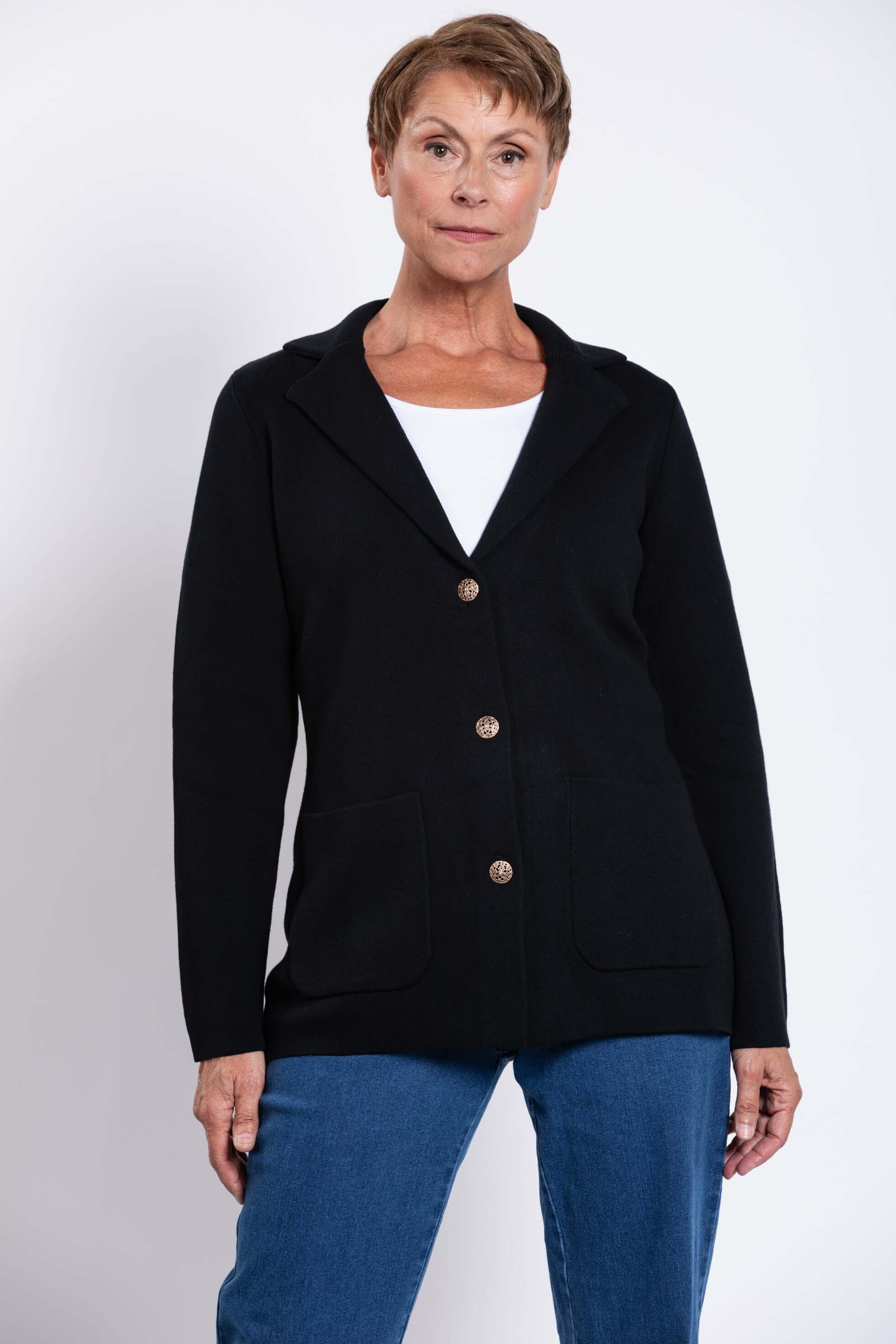 Margaret Jacket, Black, Cotton - Image 4