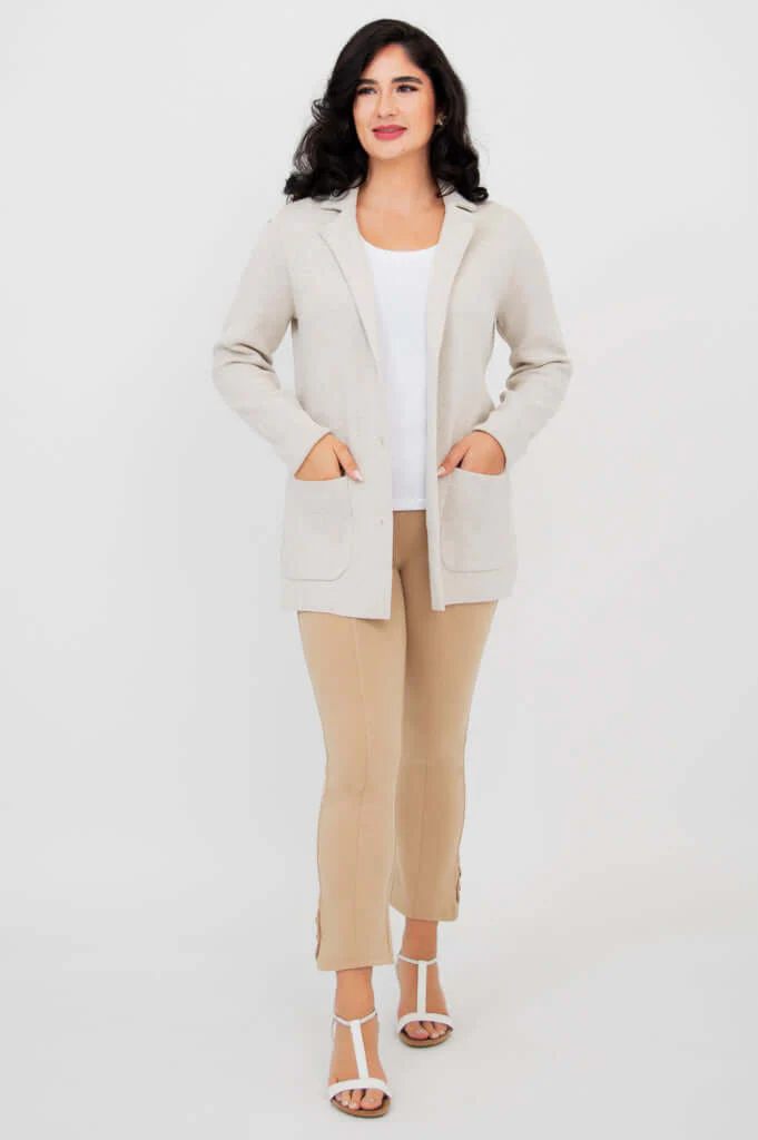 Margaret Sweater, Natural, Cotton - Image 2