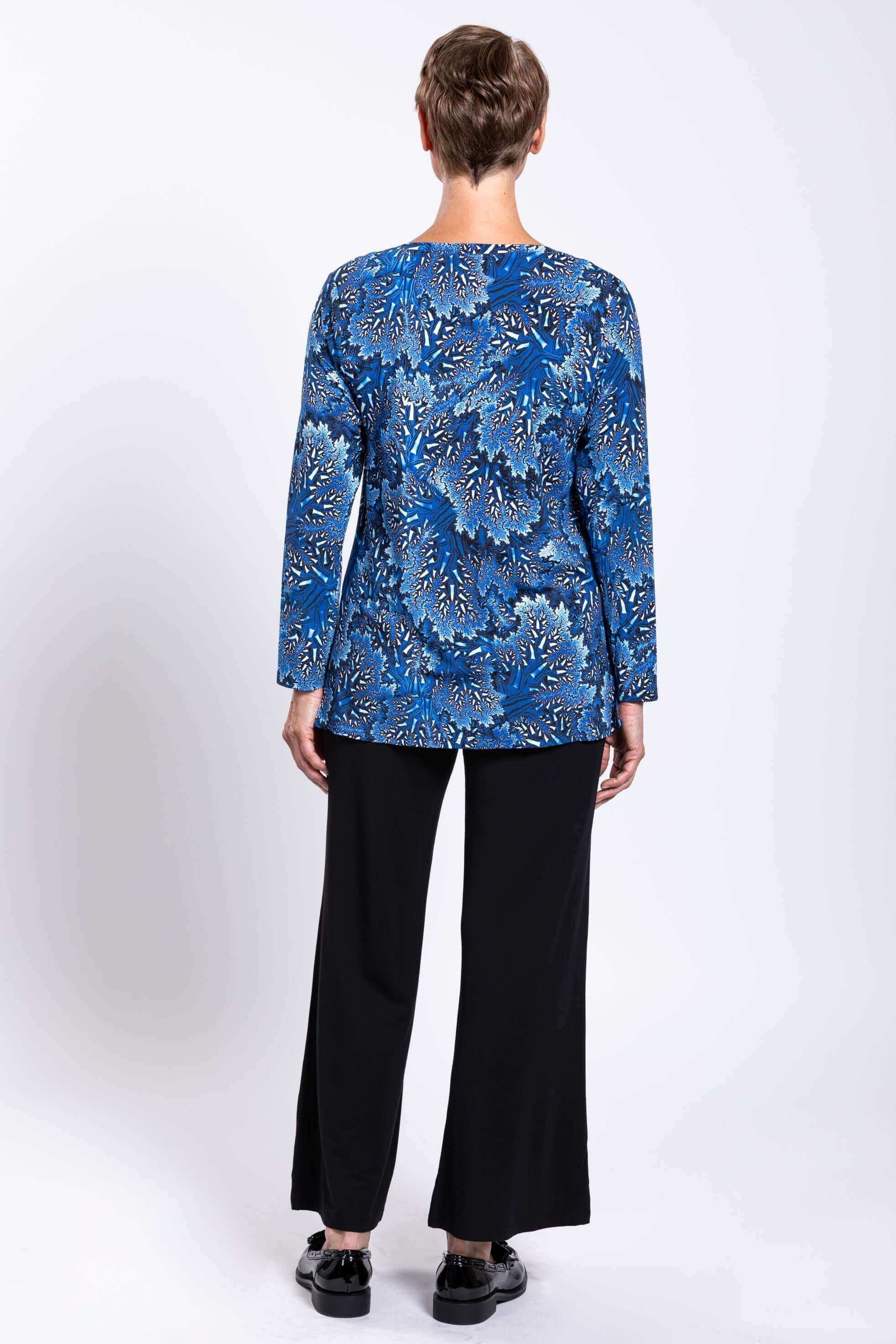 Margie Top, Cobalt Fossil, Bamboo - Image 6
