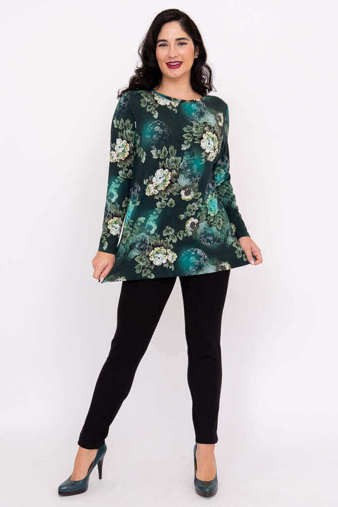 Margie Top, Teal Magic, Bamboo - Image 2