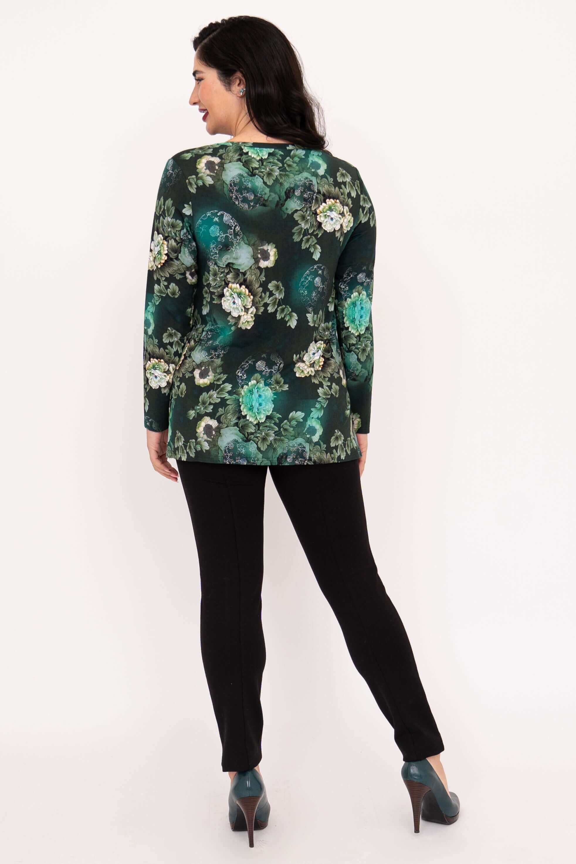 Margie Top, Teal Magic, Bamboo - Image 4