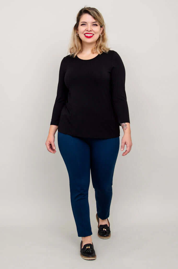 Margorie Top, Black, Bamboo - Image 3