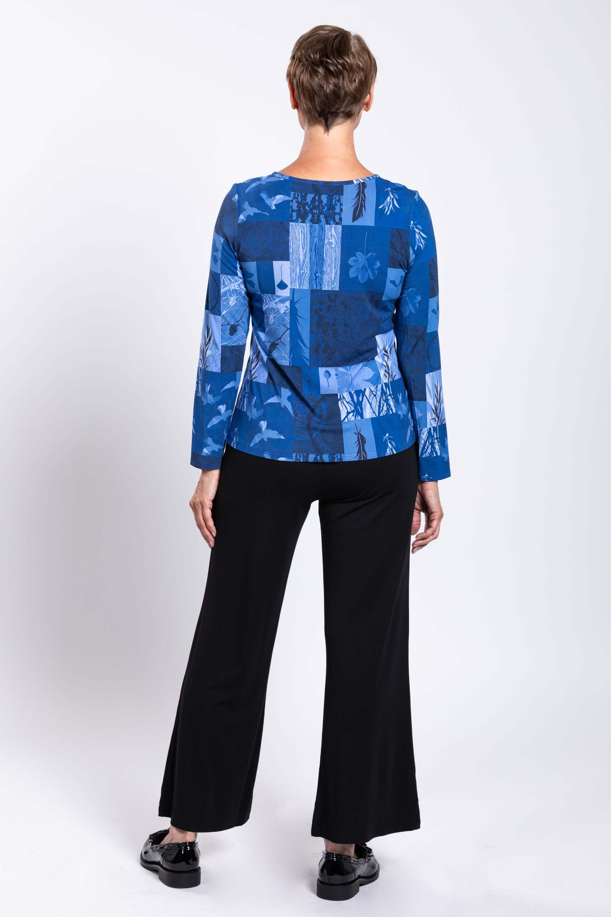 Margorie Top, Blue Forest, Bamboo - Image 3