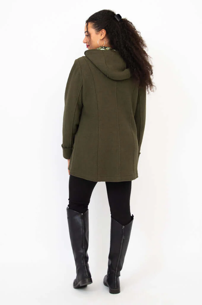 Maro Coat, Moss, Boiled Wool - Image 5
