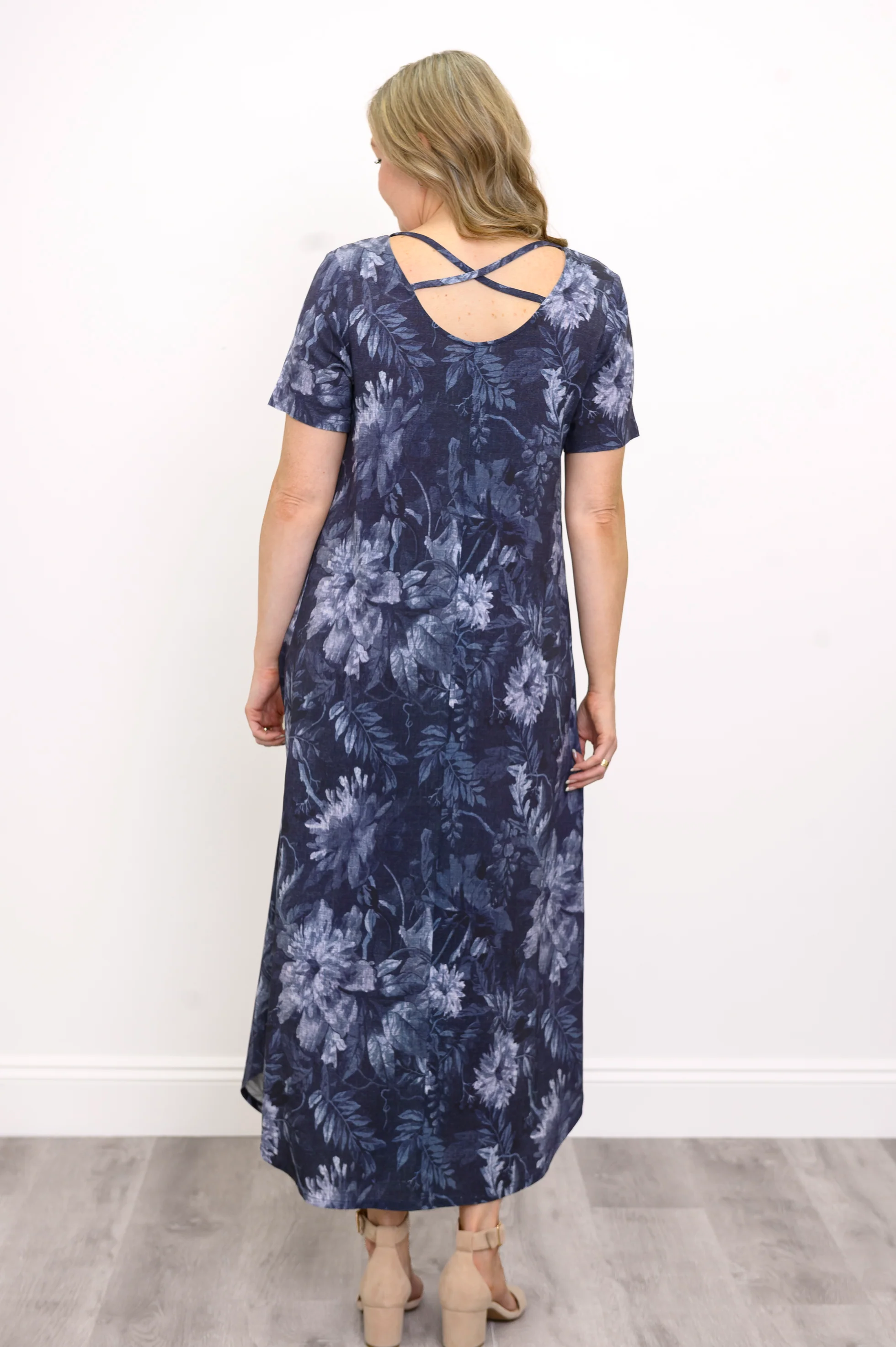Martha Dress, Indigo Mood, Linen Bamboo - Image 6