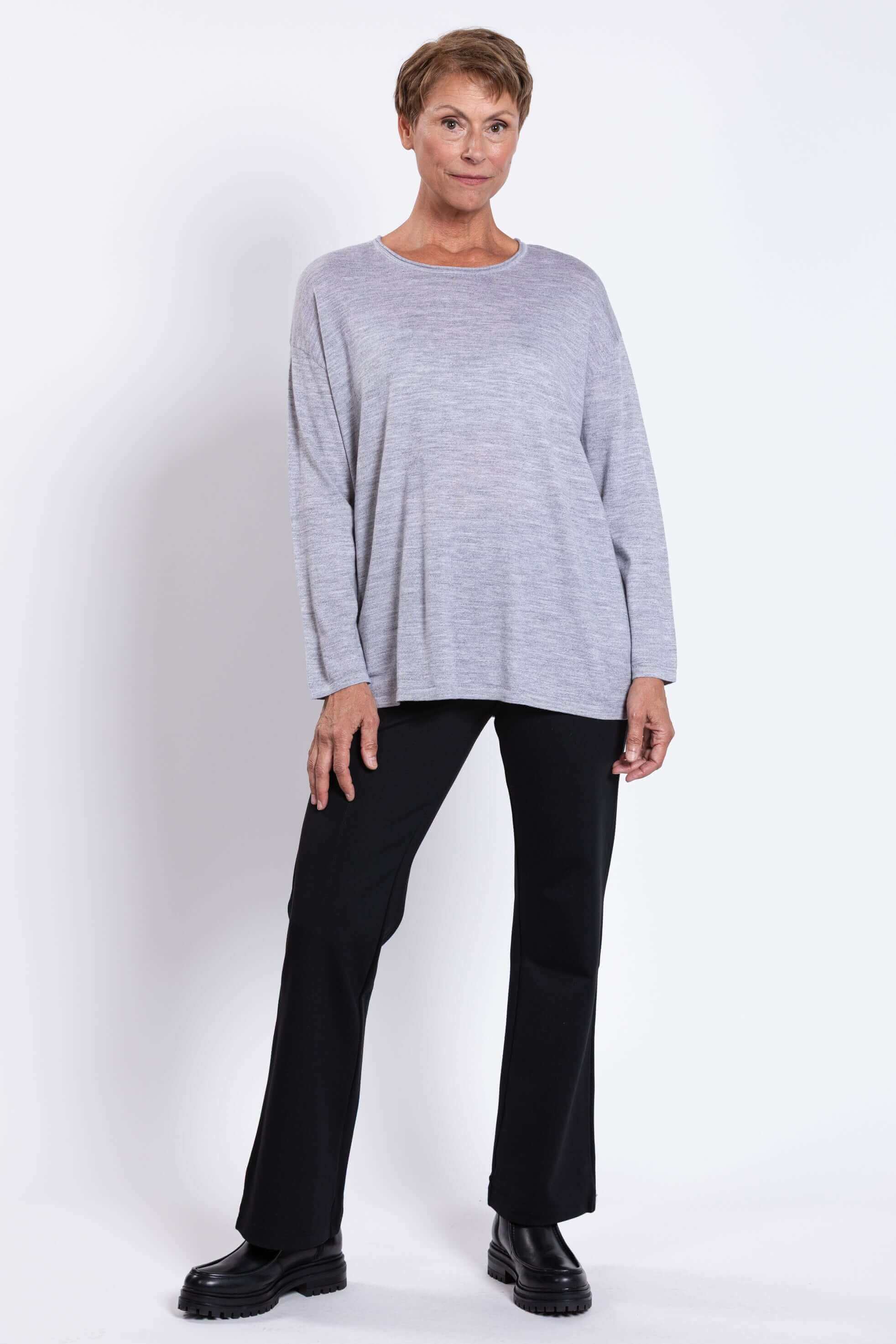 Matera Sweater, Charcoal Lite, Merino Wool - Image 2