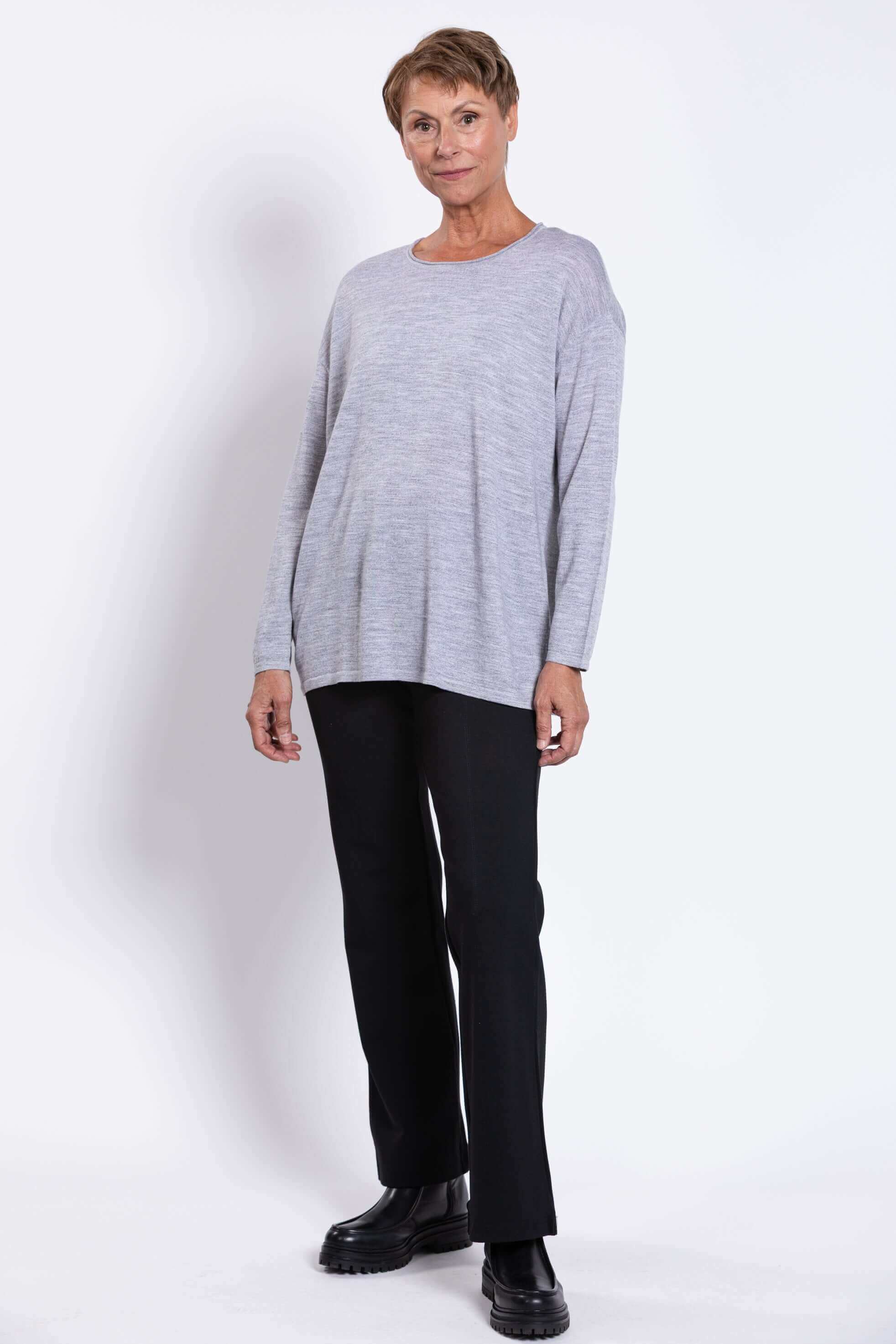 Matera Sweater, Charcoal Lite, Merino Wool - Image 3