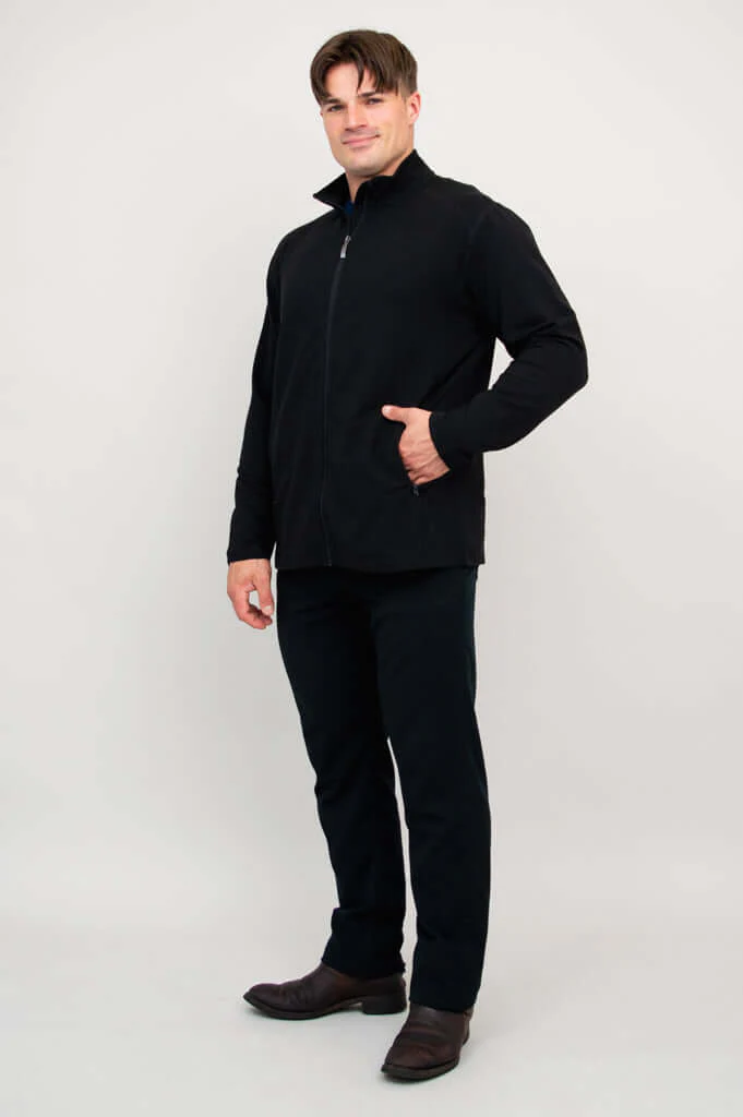Matt Jacket, Black, Bamboo Fleece - Image 4