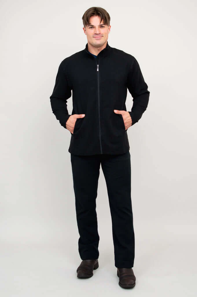 Matt Jacket, Black, Bamboo Fleece - Image 6