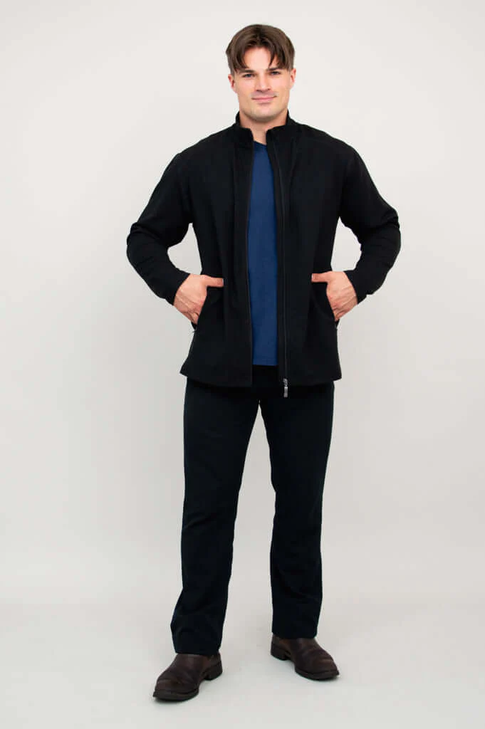 Matt Jacket, Black, Bamboo Fleece - Image 8