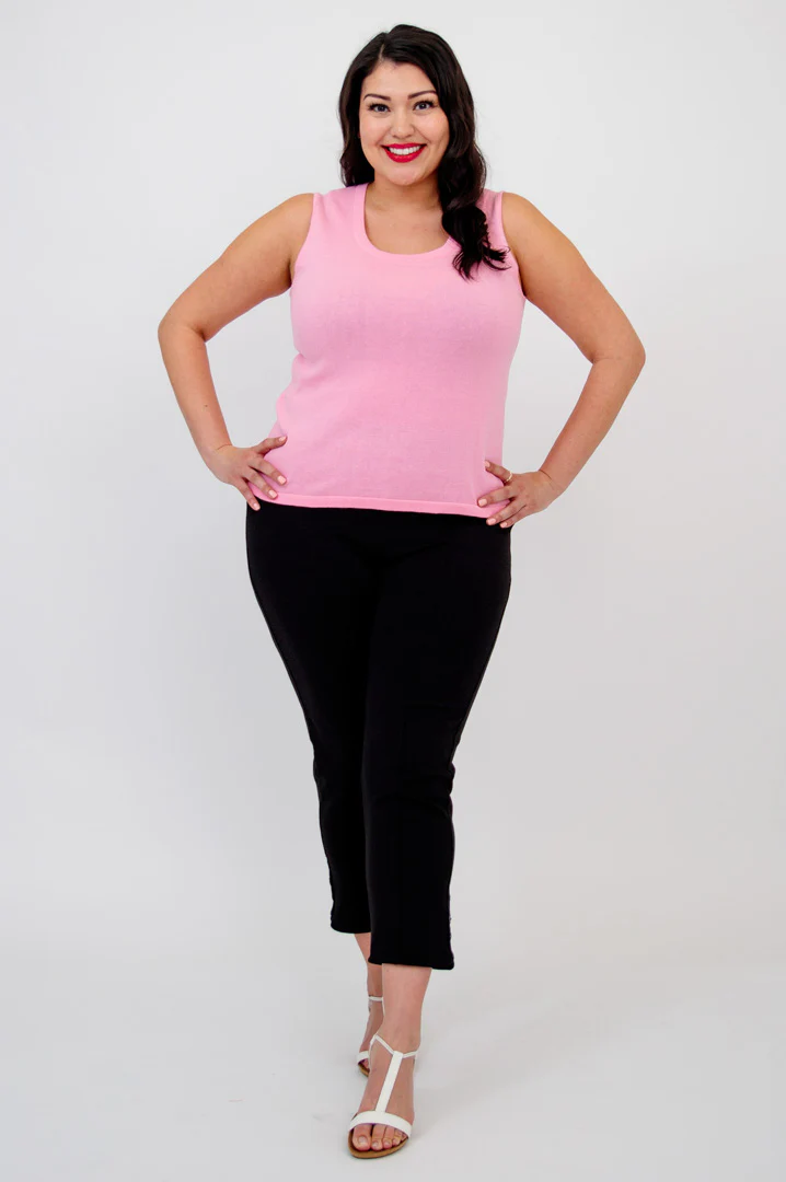 Melanie Tank, Pink, Cotton - Final Sale - Image 3
