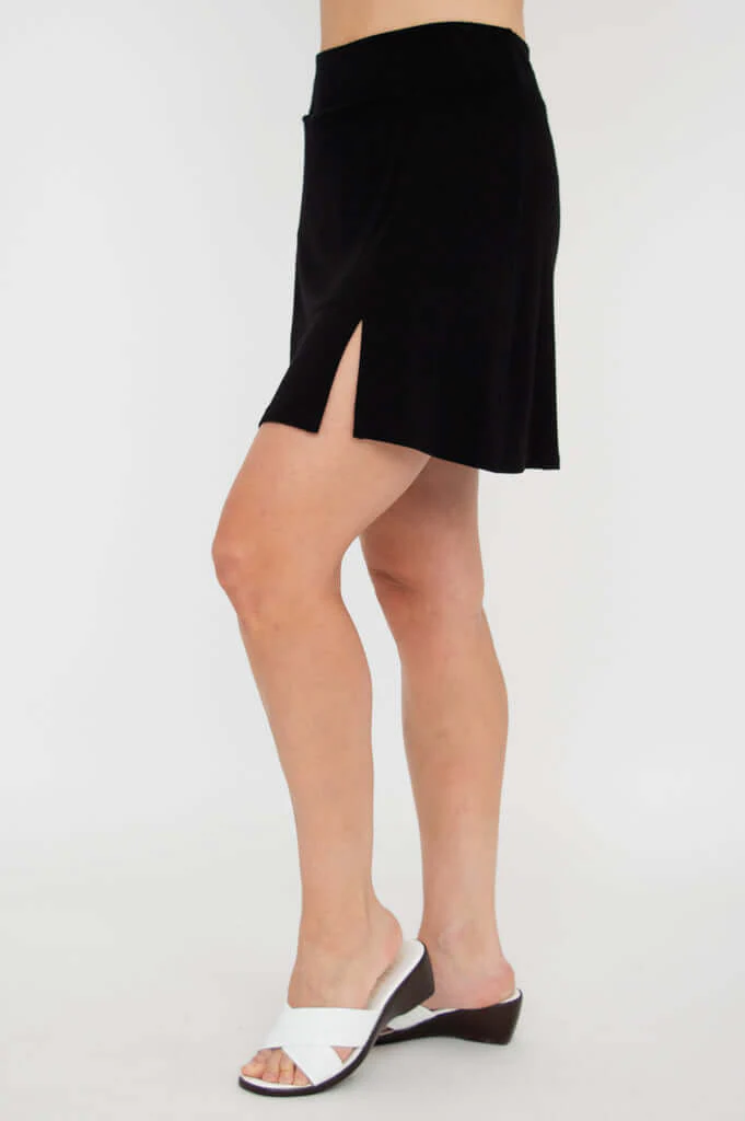 Melly Skort, Black, Bamboo - Image 4