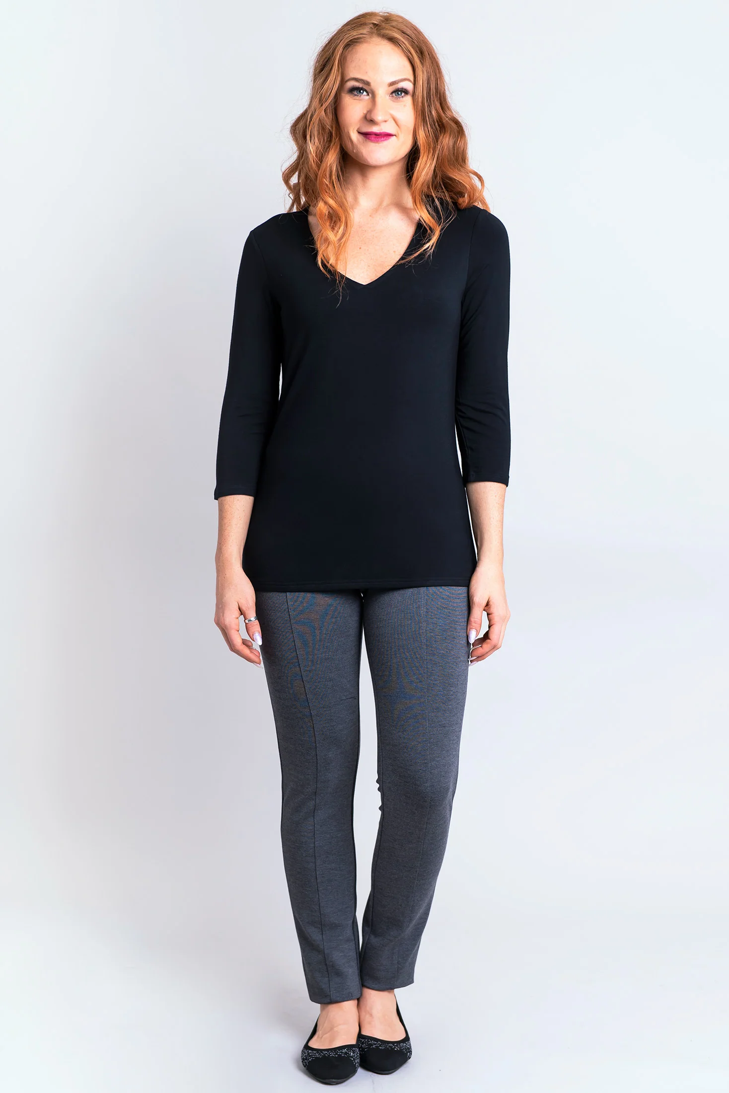 Mia Top, Black, Bamboo - Image 3