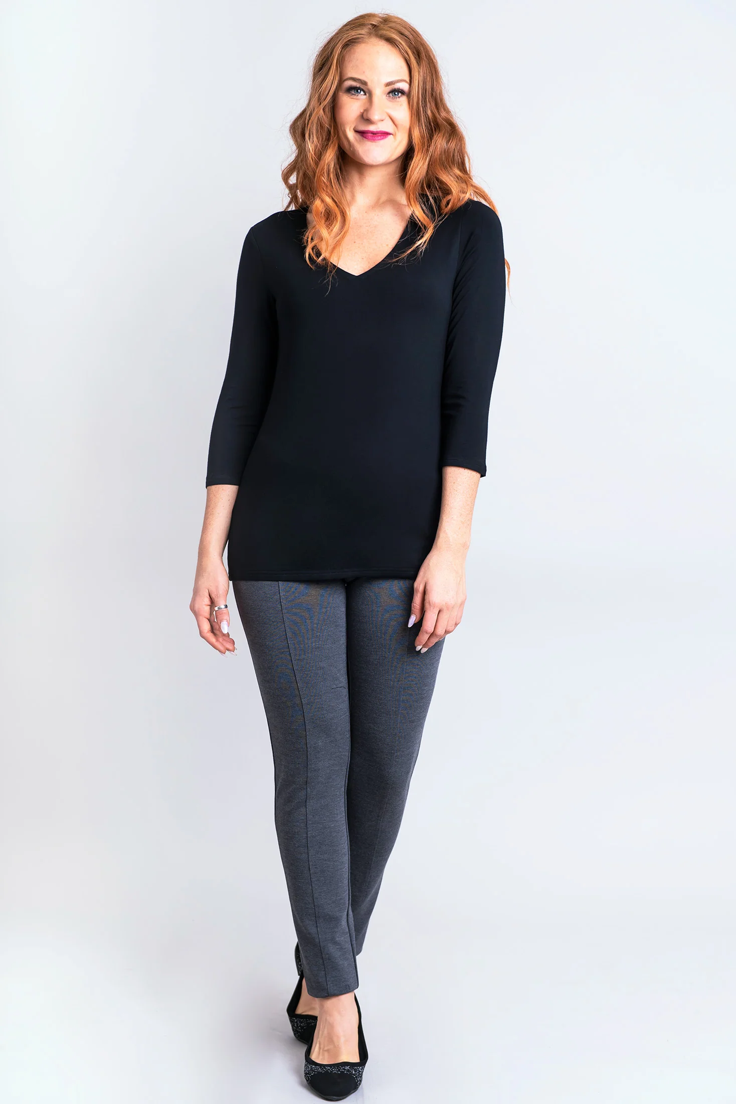 Mia Top, Black, Bamboo - Image 4