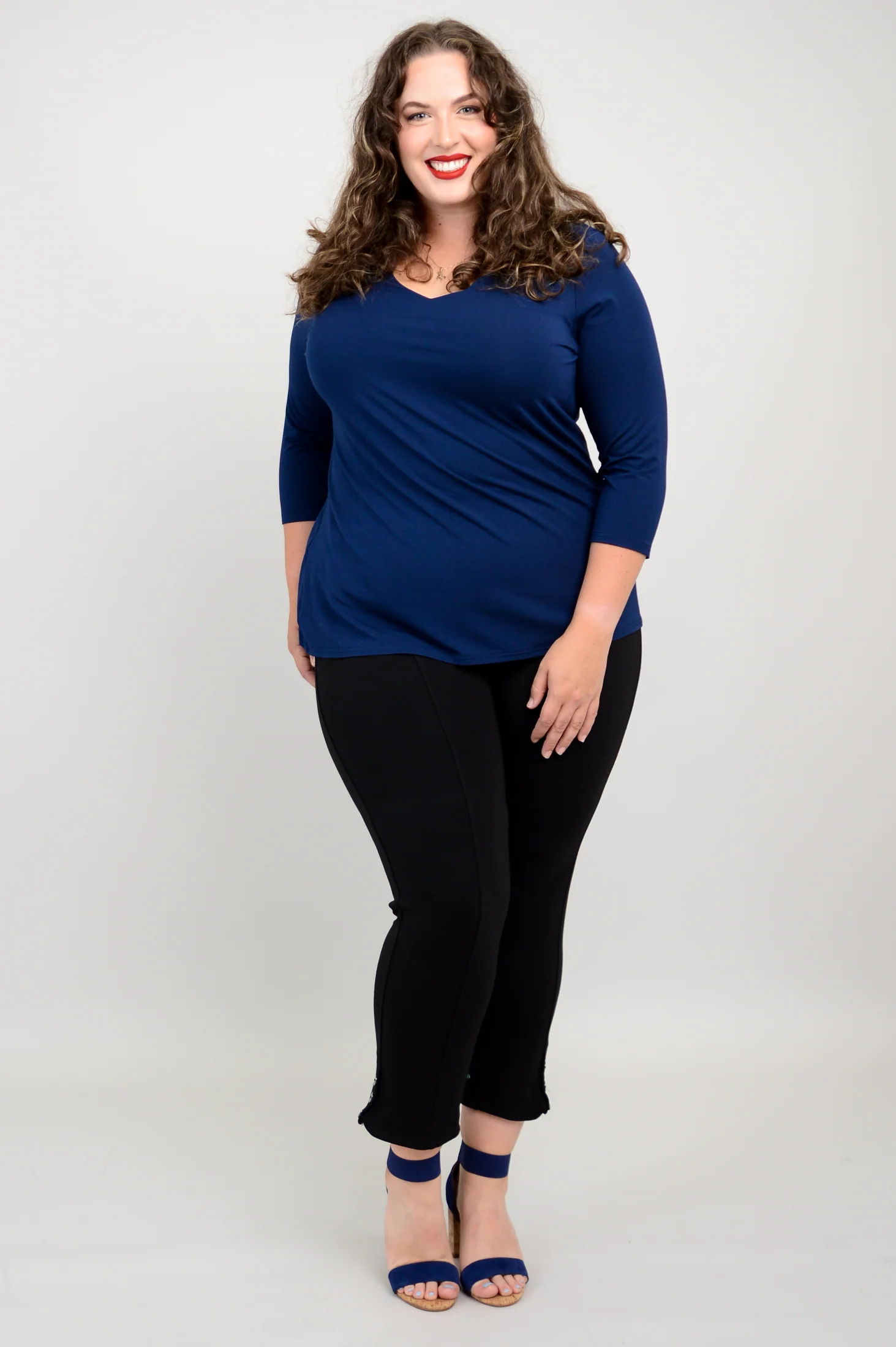 Mia Top, Indigo, Bamboo - Image 4
