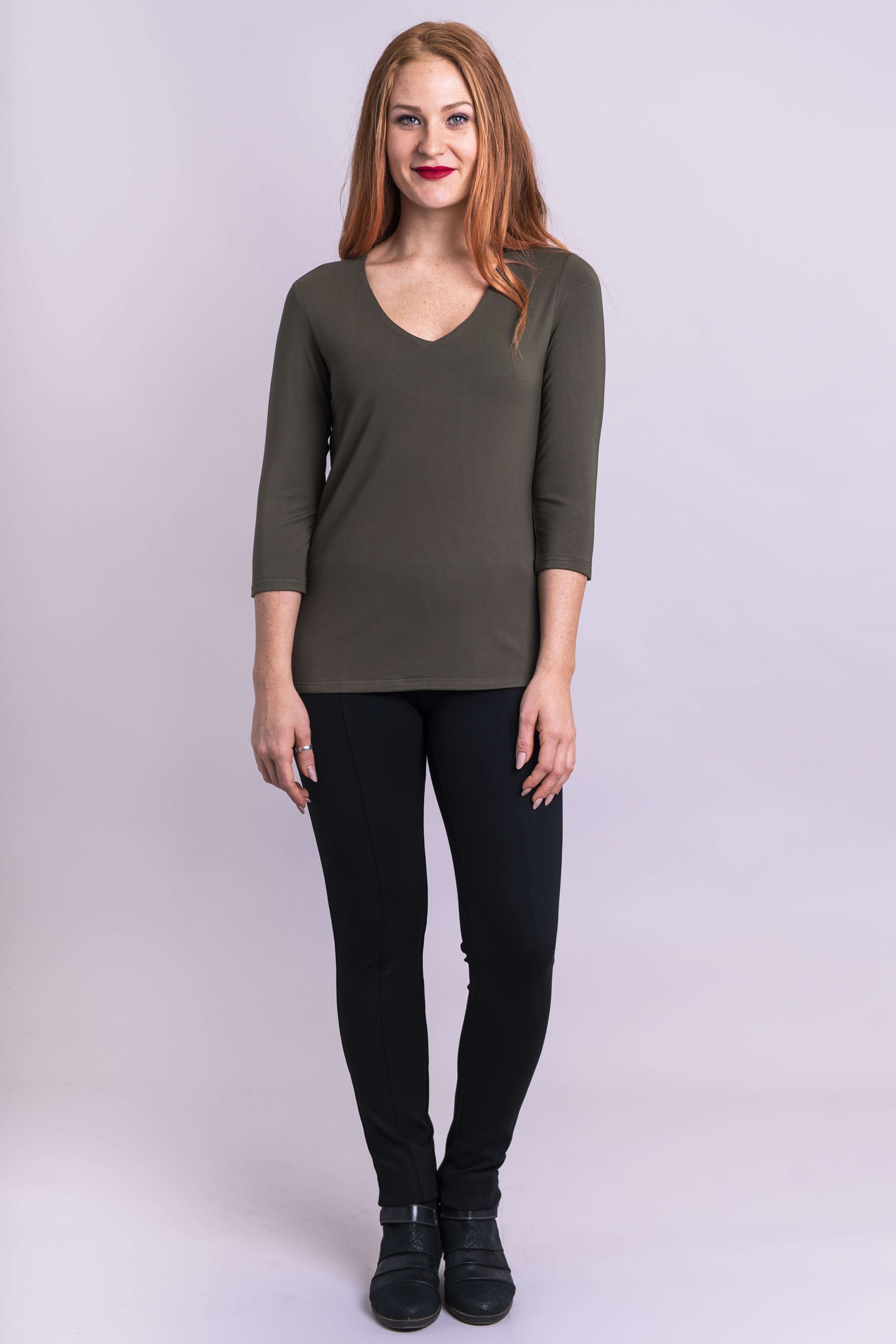 Mia Top, Khaki, Bamboo - Final Sale - Image 8