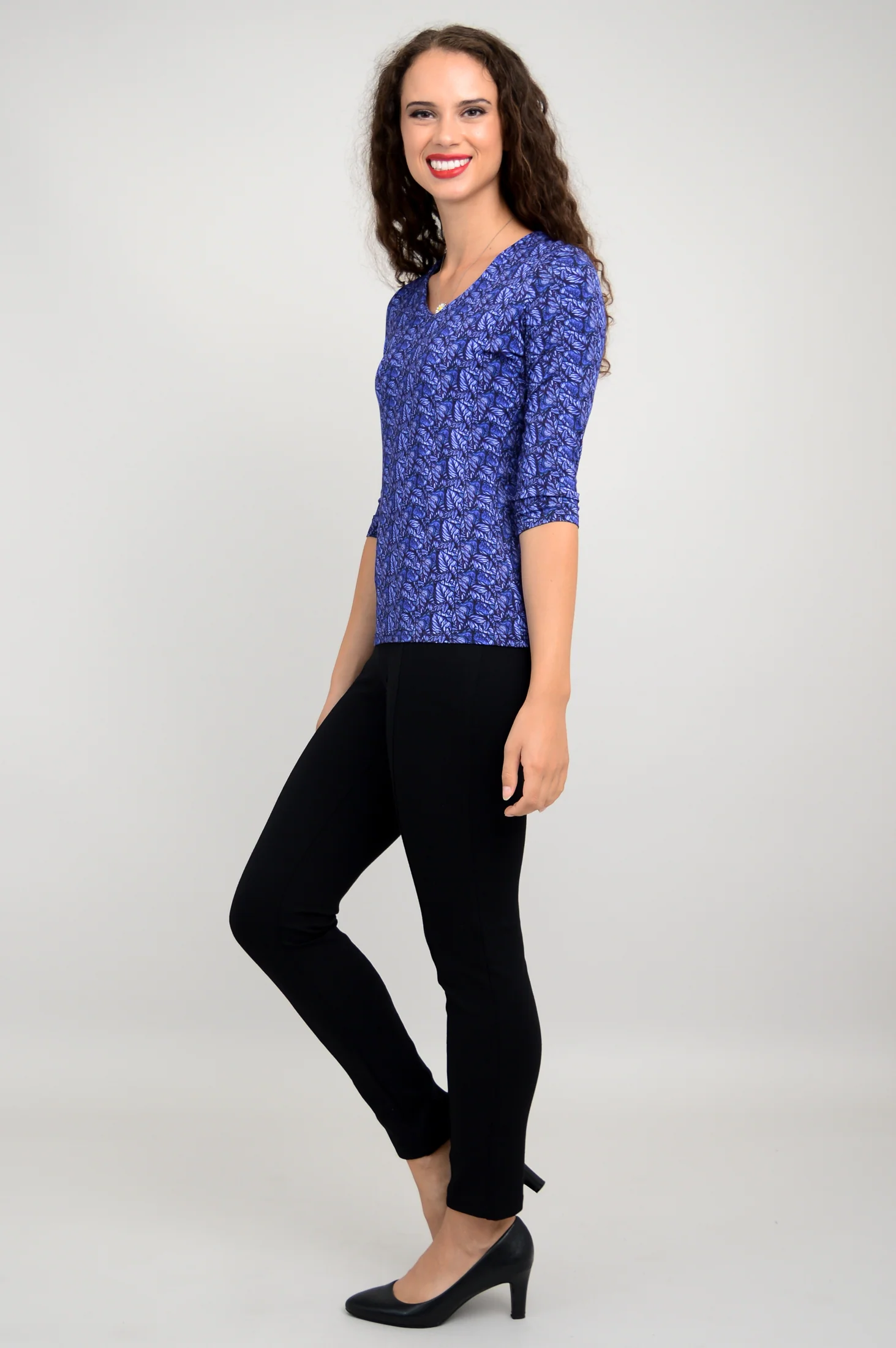 Mia Top, Midnight Leaves, Bamboo - Final Sale - Image 6