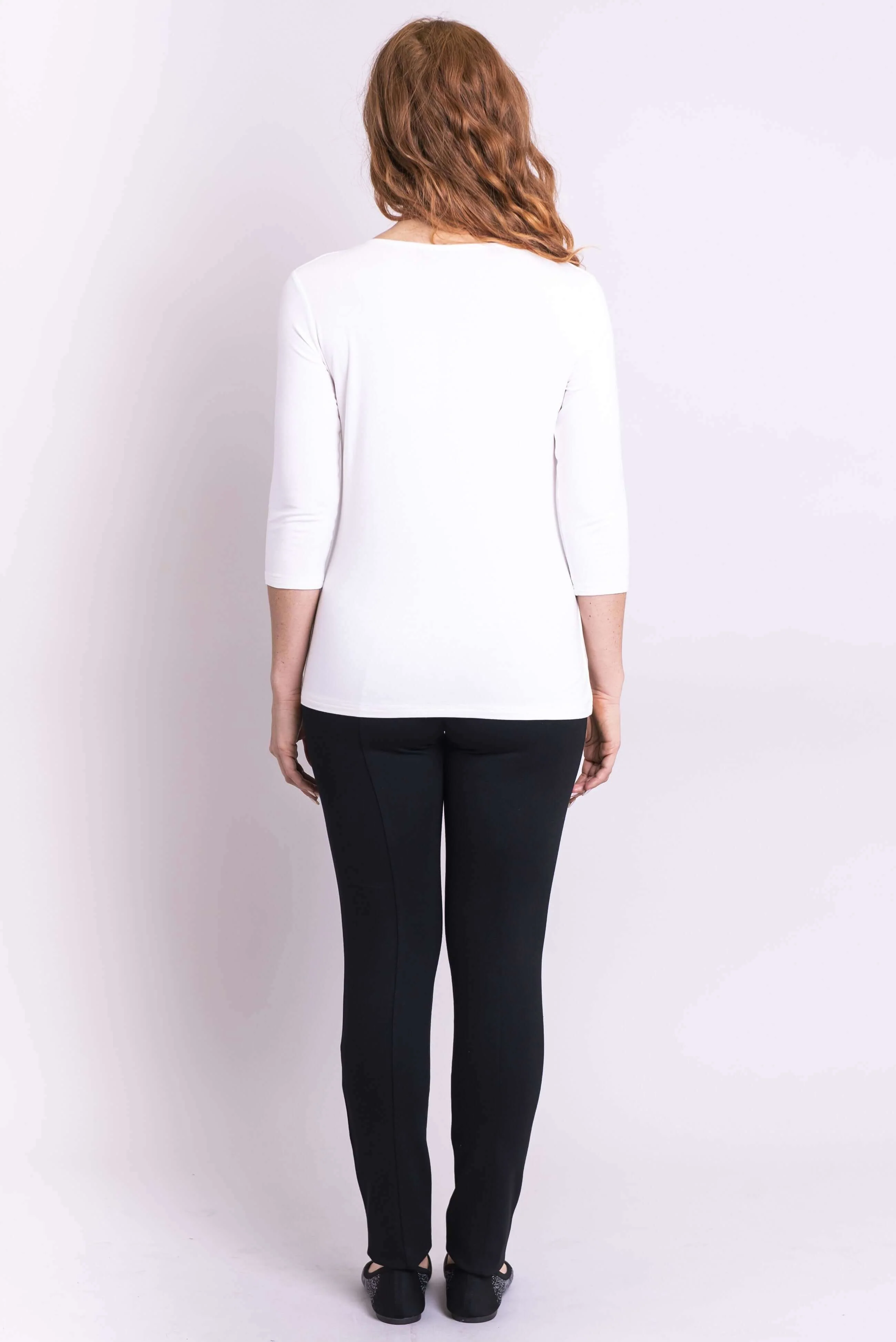 Mia Top, Winter White, Bamboo- Final Sale - Image 4