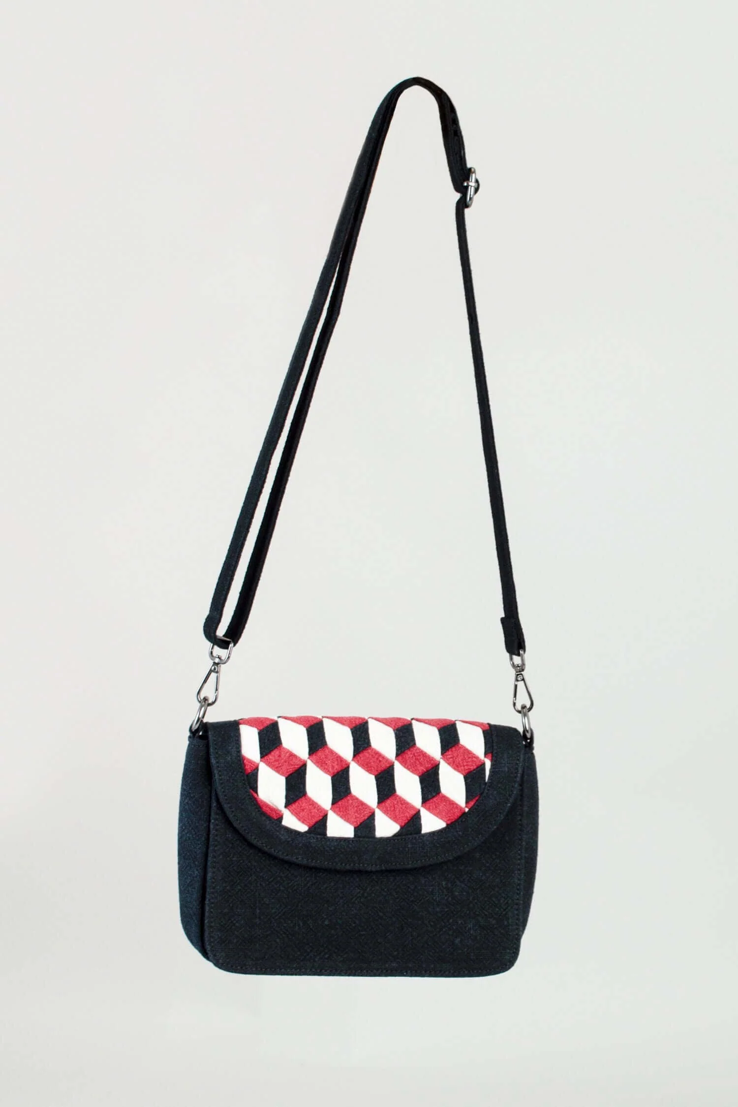 Miao Cross Body Bag, Black - Image 3