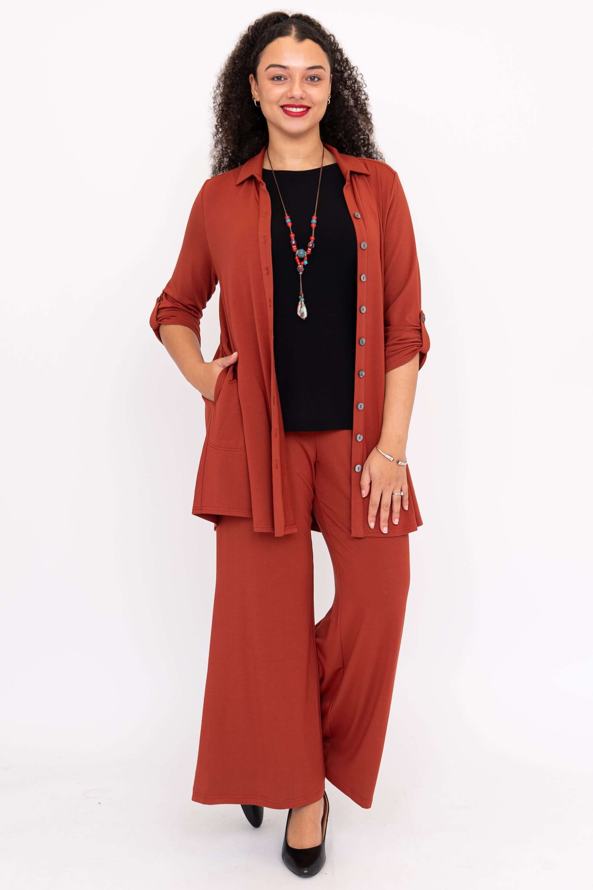 Michele Blouse, Cuprum, French Terry - Image 6