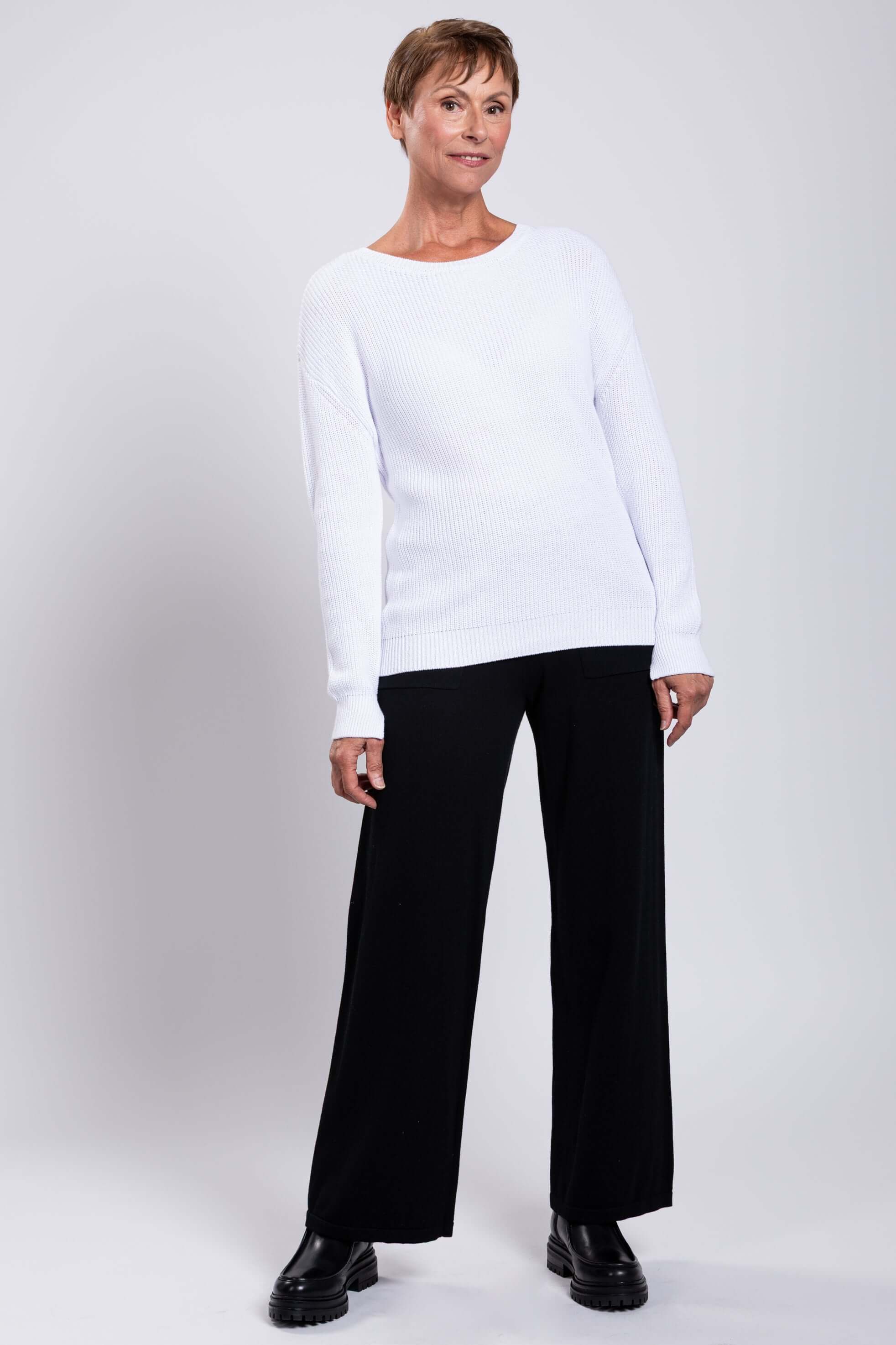 Mission Sweater, White, Cotton - Image 4
