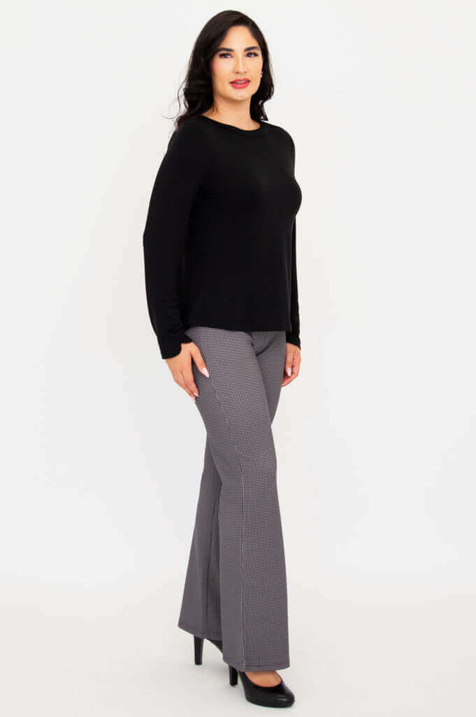 Mona Top, Black, Bamboo - Image 3
