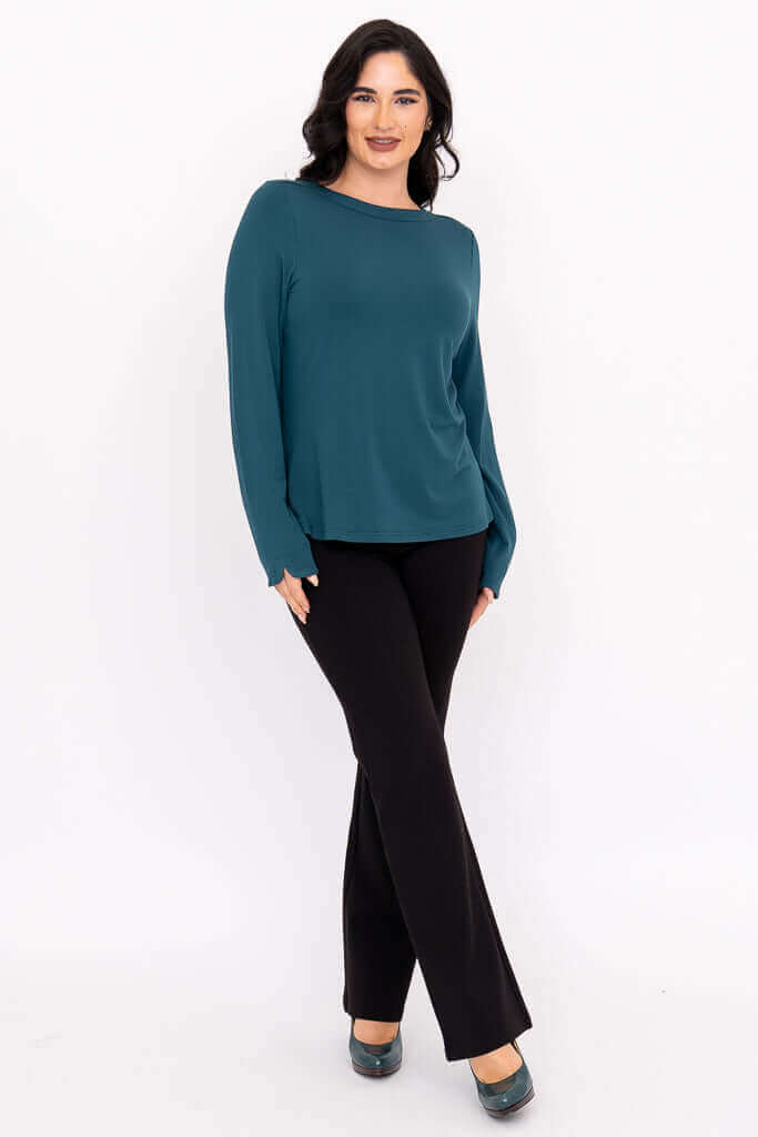 Mona Top, Teal, French Terry - Image 3