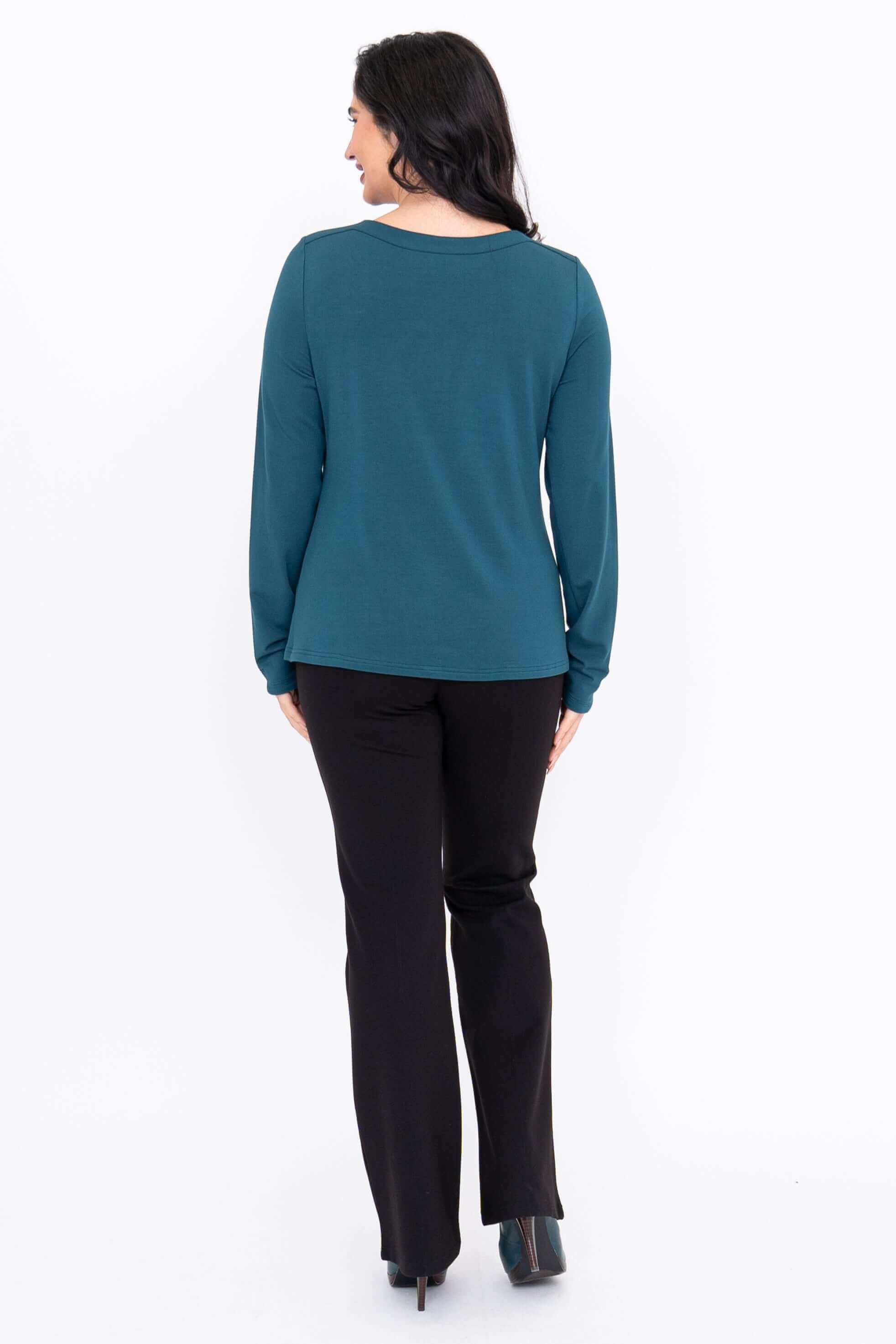 Mona Top, Teal, French Terry - Image 4