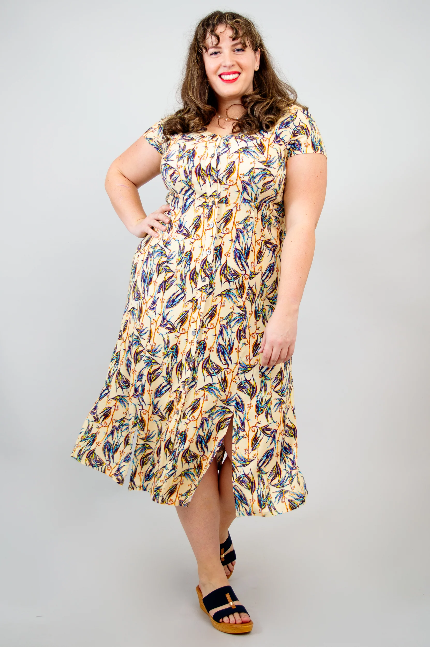 Morgan Dress, Alma, Linen Bamboo- Final Sale - Image 3
