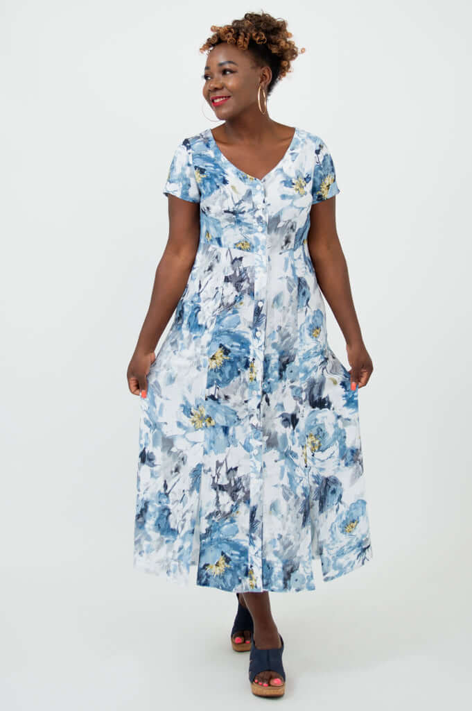 Morgan Dress, Muse, Linen Bamboo - Image 3
