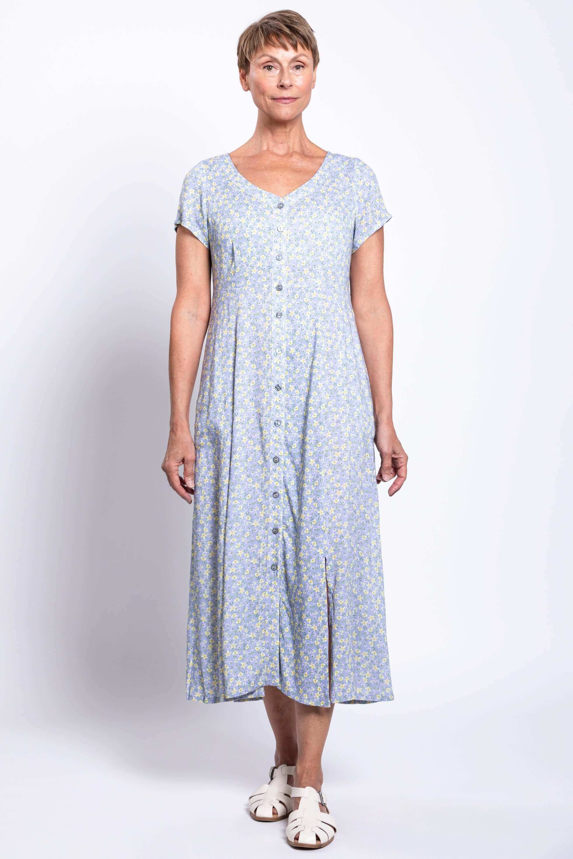 Morgan Dress, Sunshine Ditsy, Linen Bamboo - Image 2