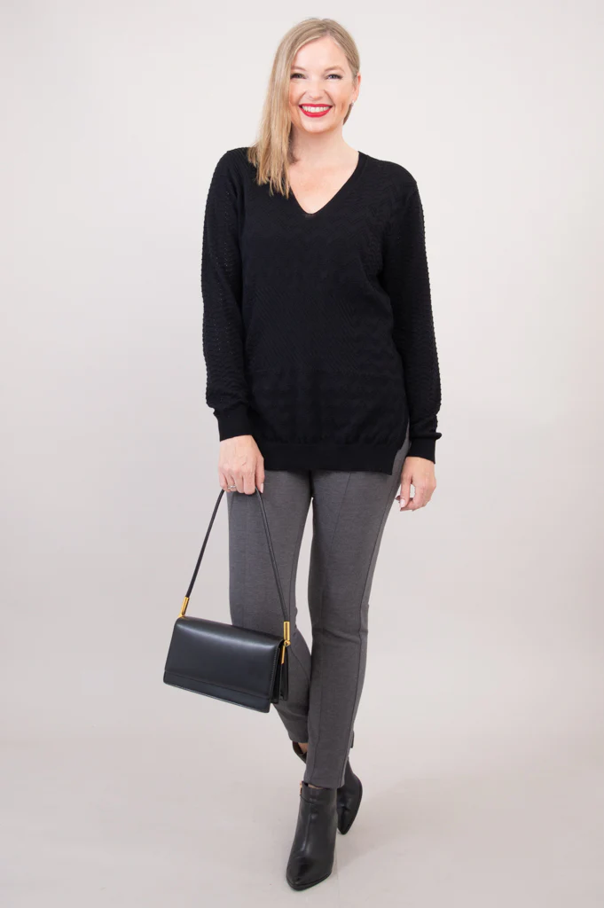 Muni Sweater, Black, Cotton - Final Sale - Image 11