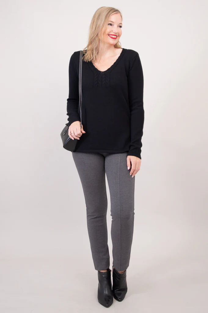 Muni Sweater, Black, Cotton - Final Sale - Image 4