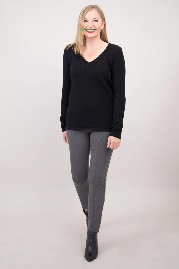 Muni Sweater, Black, Cotton - Final Sale - Image 5