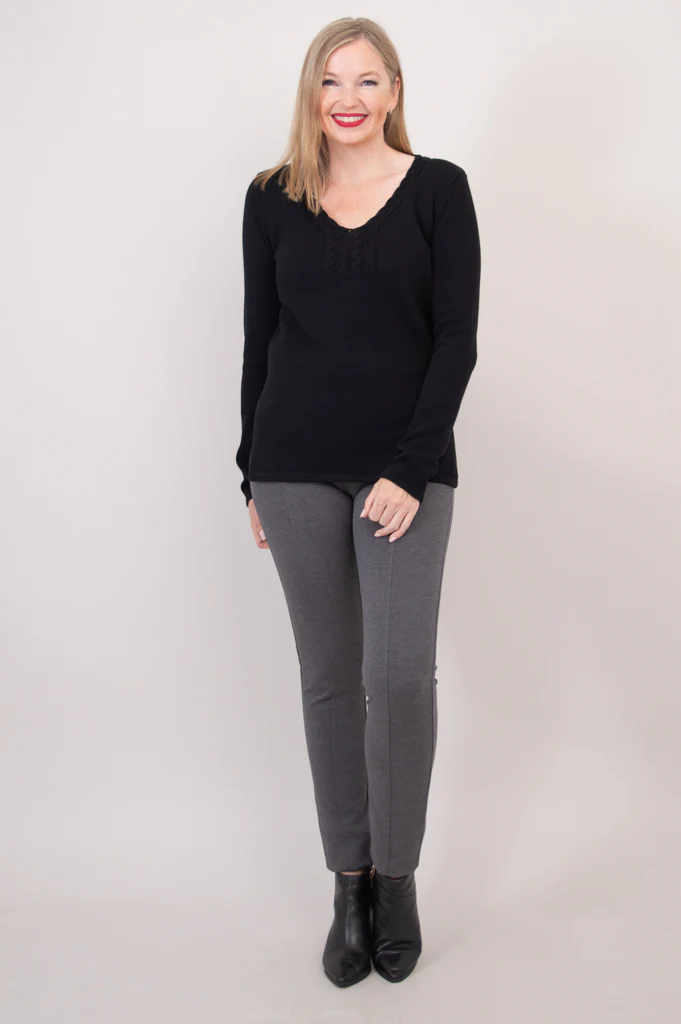 Muni Sweater, Black, Cotton - Final Sale - Image 7