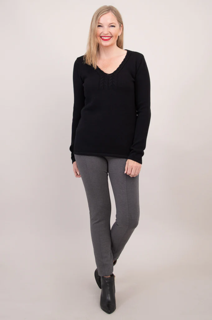 Muni Sweater, Black, Cotton - Final Sale - Image 8
