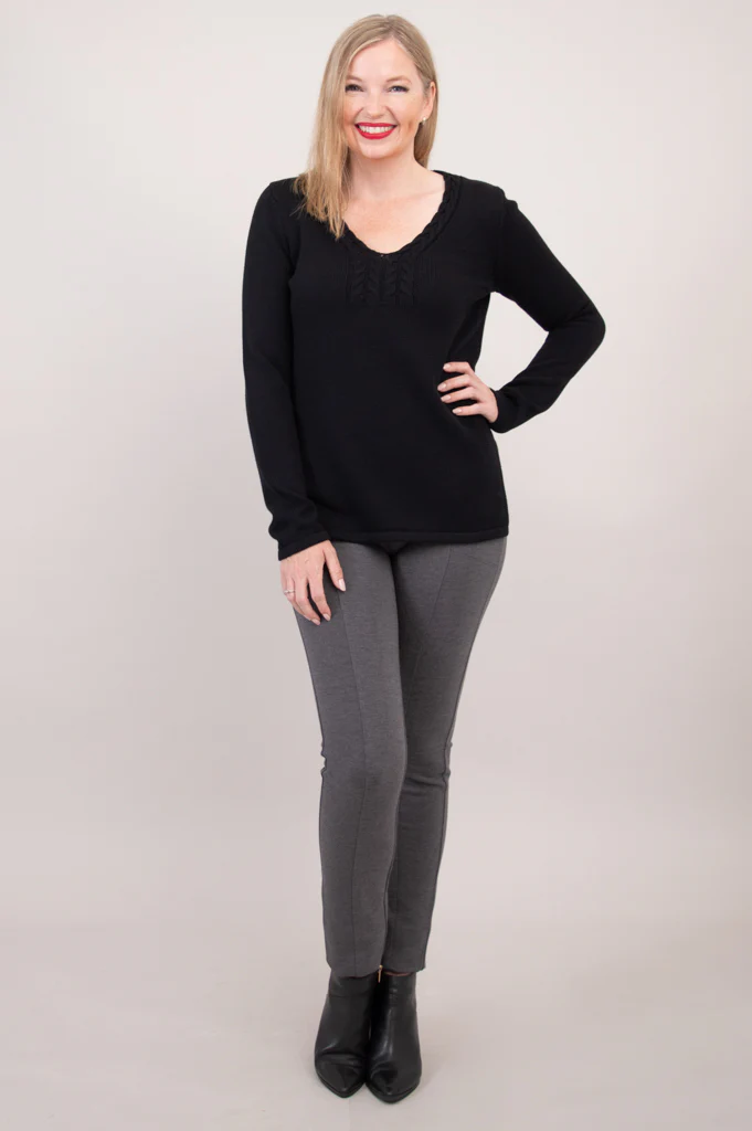 Muni Sweater, Black, Cotton - Final Sale - Image 9