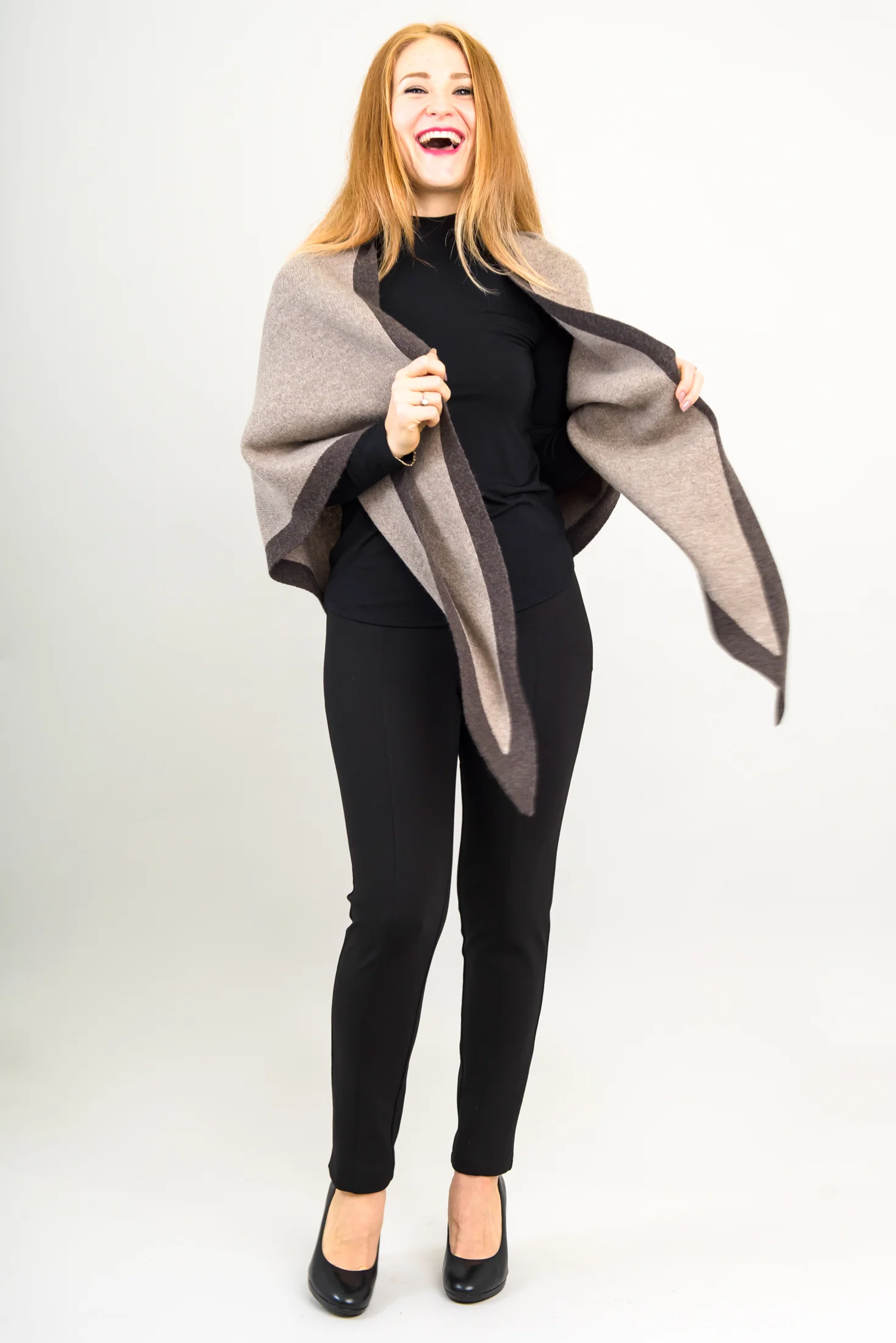 Necessity Shawl, Coffee, Cashmere - Image 2