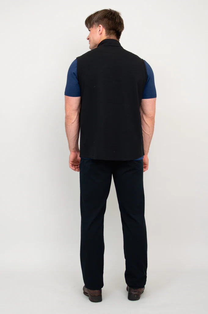 Nick Vest, Black, Bamboo Fleece - Image 9