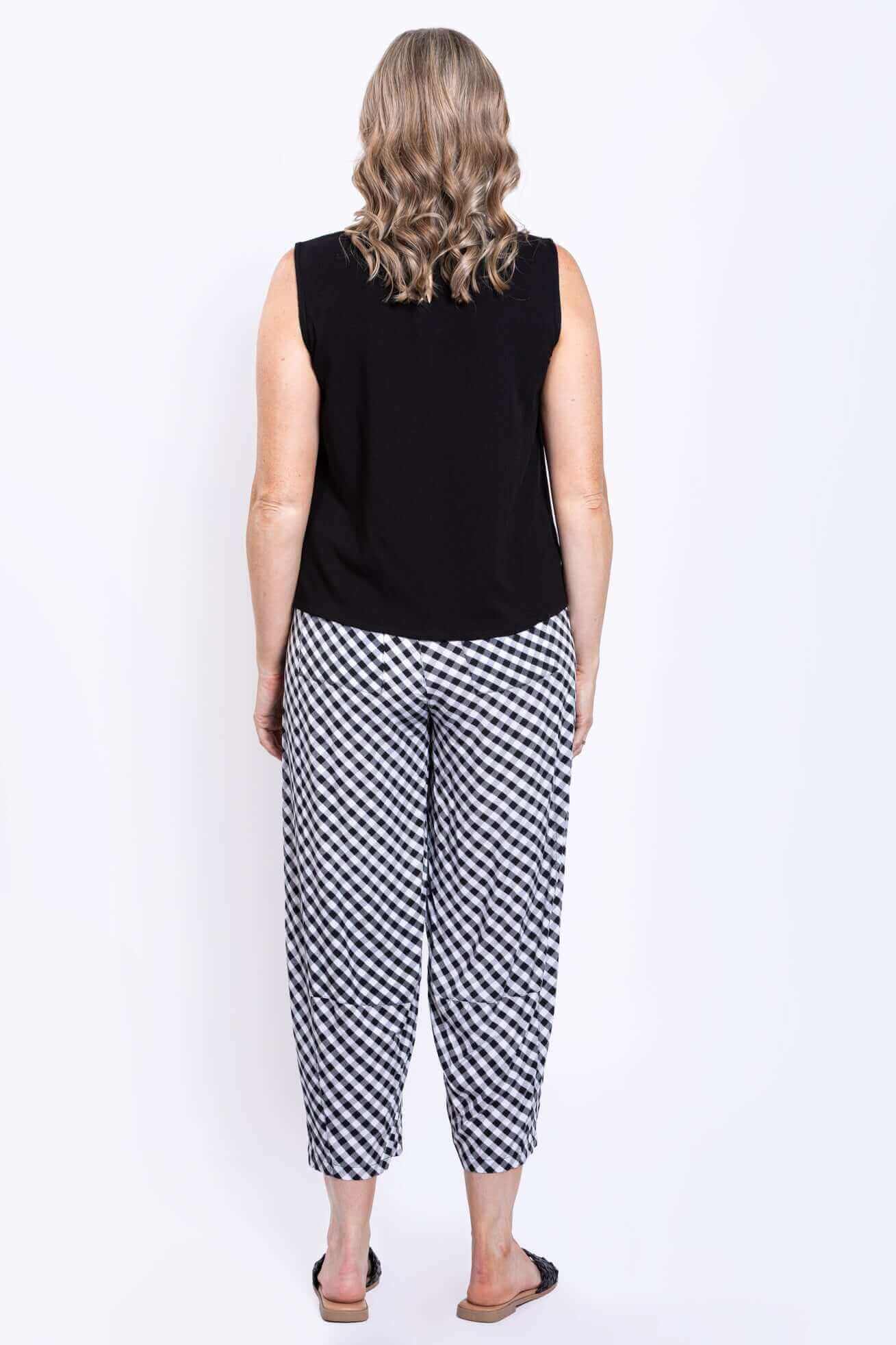 Nina Tank, Black, Linen Bamboo - Image 5