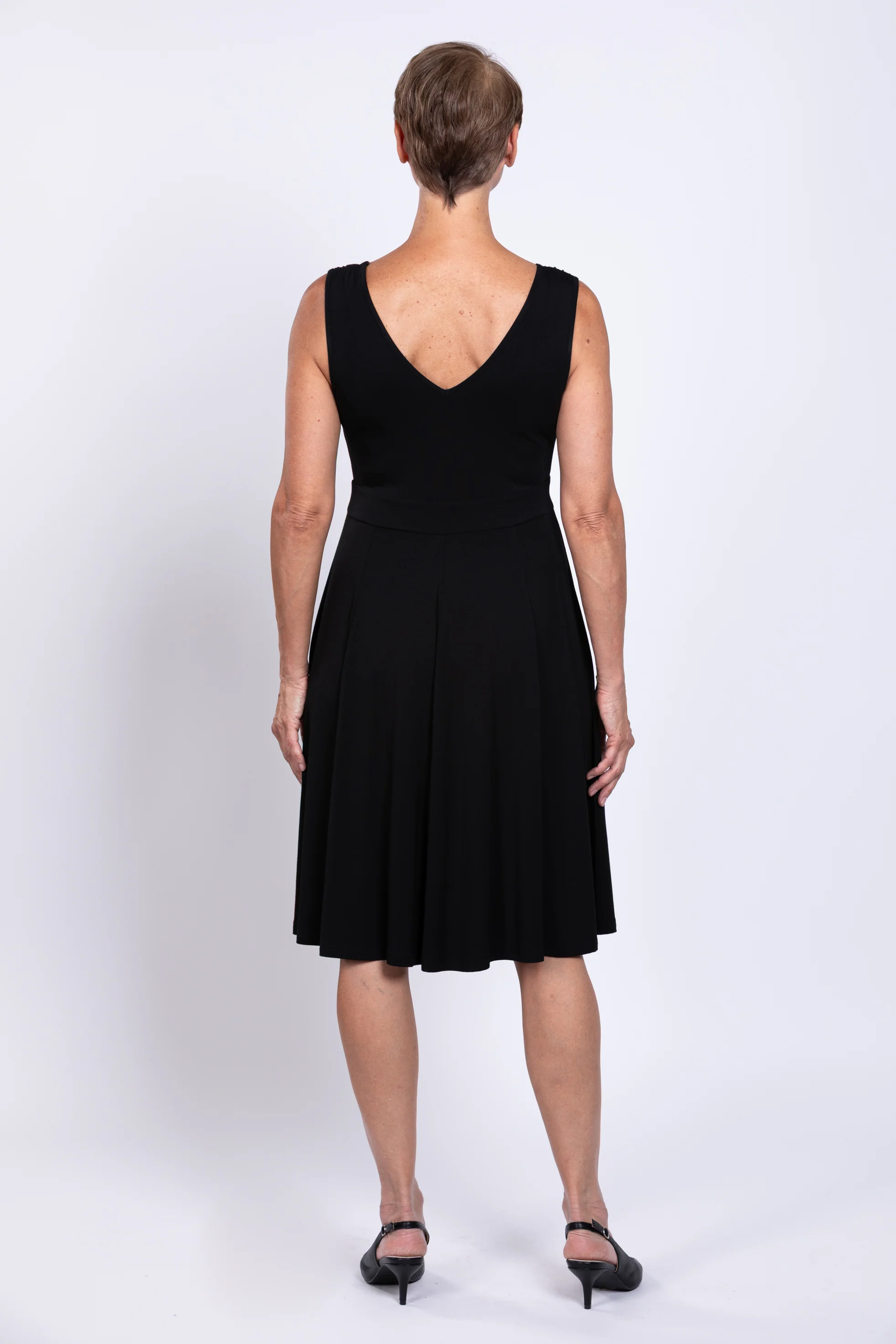 Pamela Dress, Black Diamond, Bamboo - Image 7