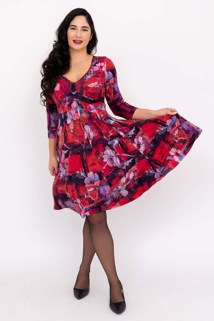 Pamela 3/4 Dress, Lipstick Thoughts, Bamboo - Image 3