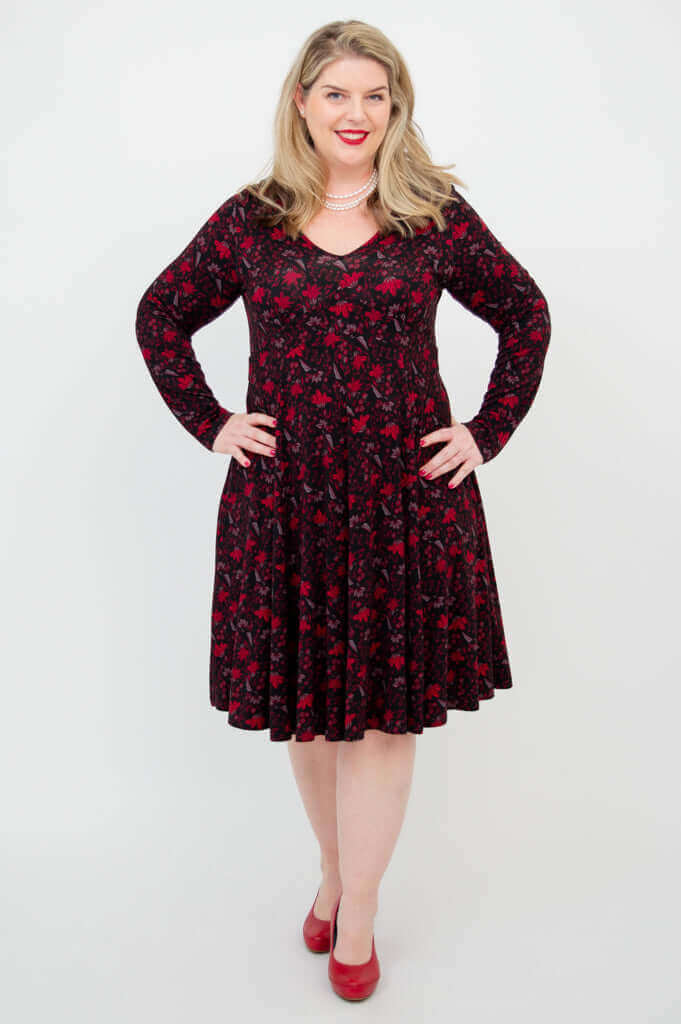 Pamela L/S Dress, Red Life, Bamboo - Final Sale - Image 4