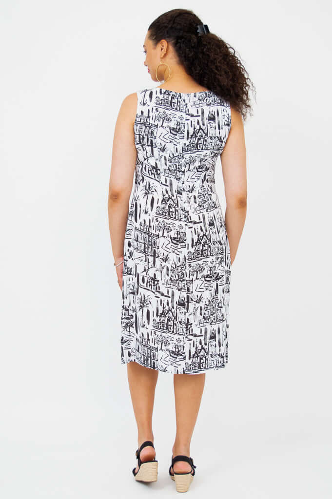 Patricia Dress, Journey, Linen Bamboo - Image 4