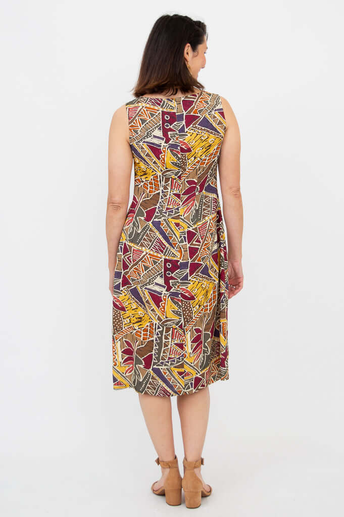 Patricia Dress, Tropikal, Linen Bamboo - Image 5