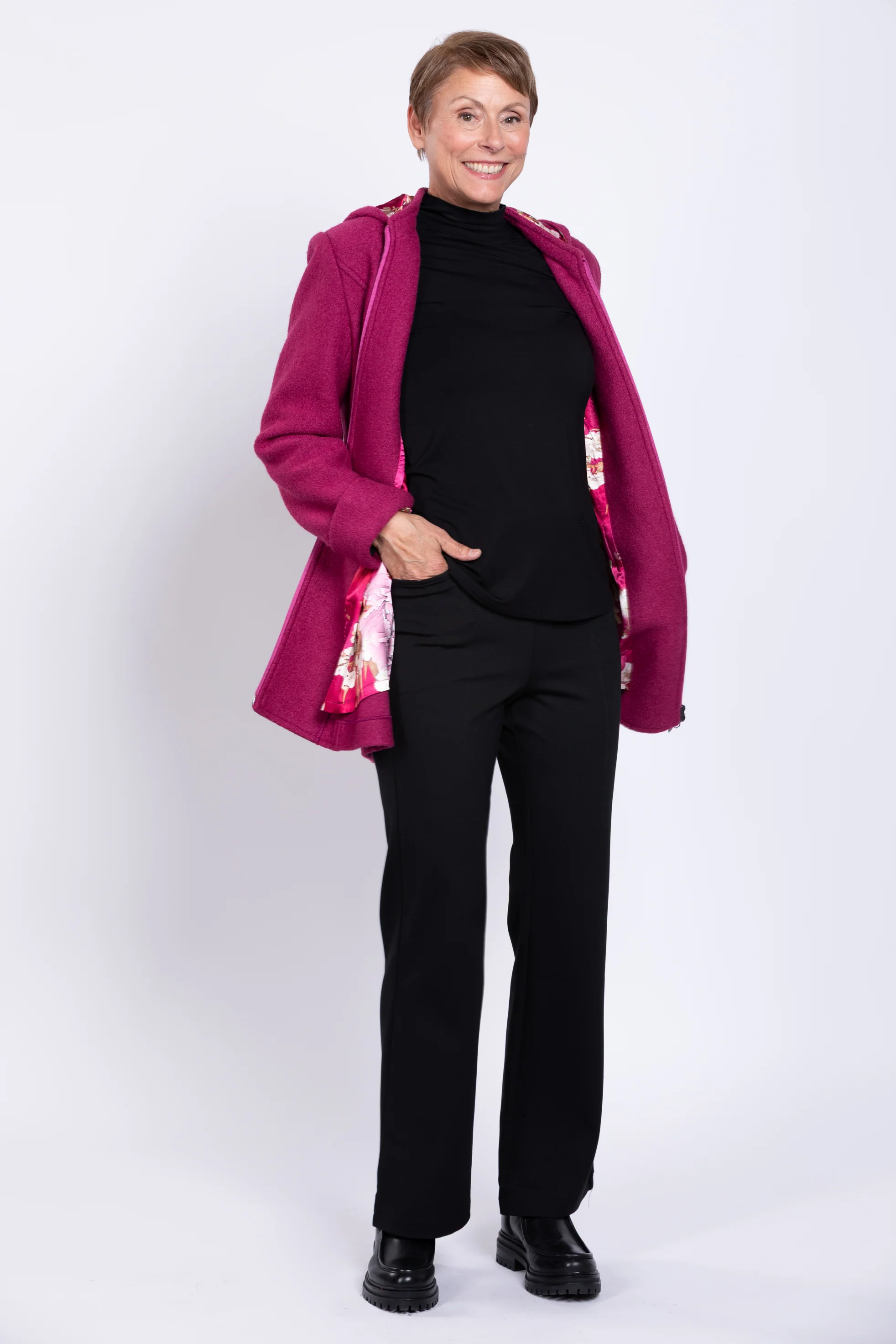 Pender Coat, Magenta, Boiled Wood - Image 7