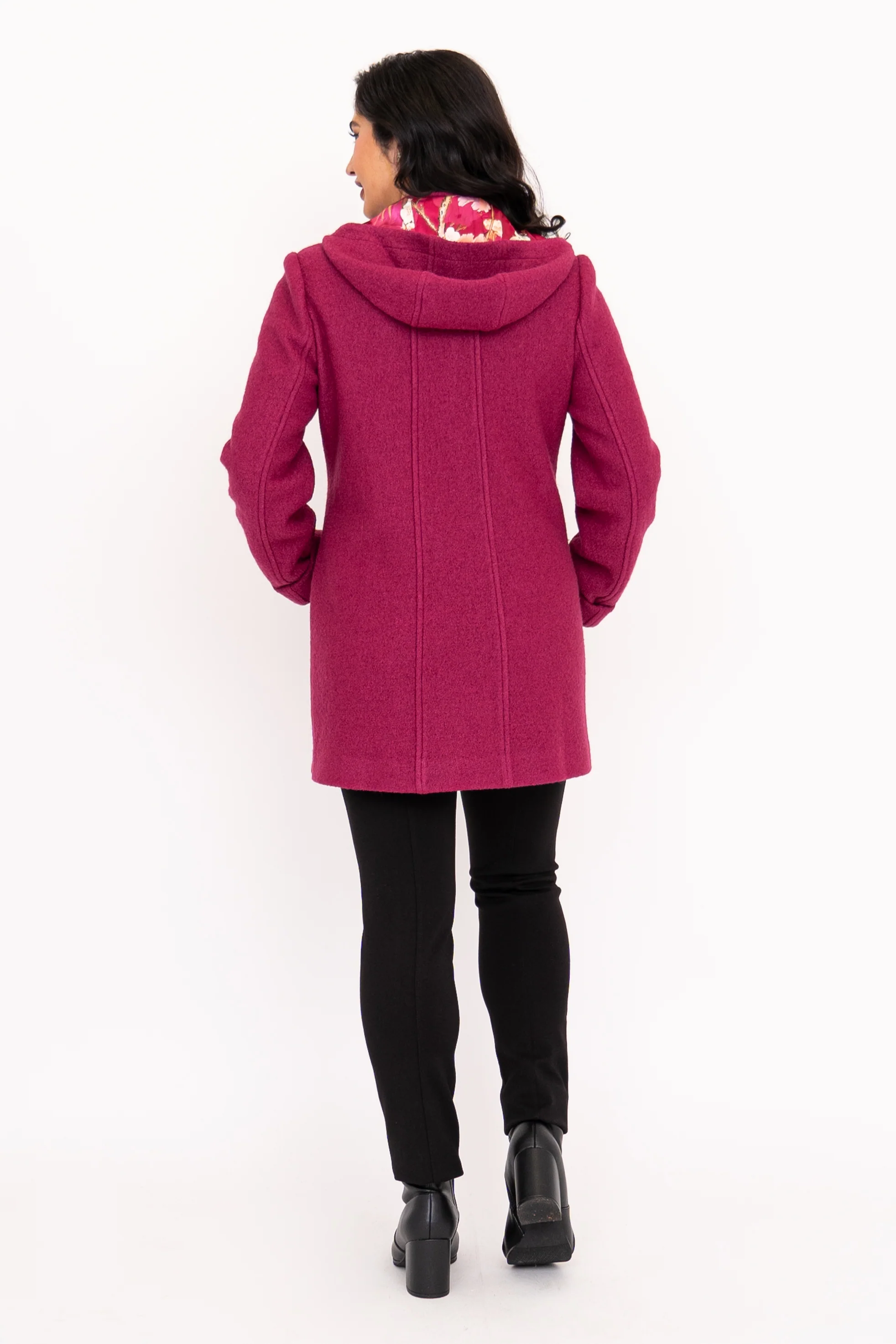 Pender Coat, Magenta, Boiled Wood - Image 9