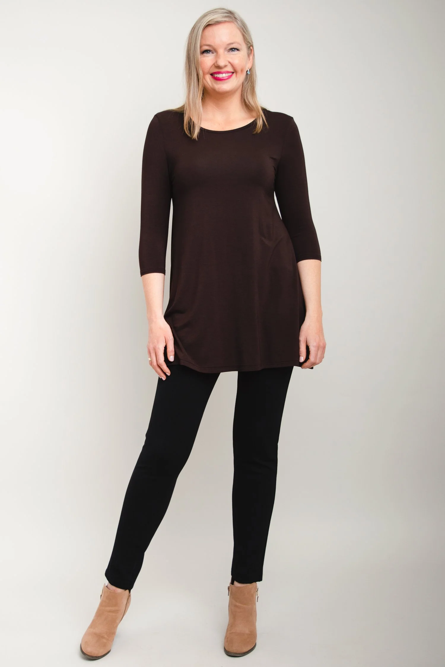 Perfect Tunic, Coffee, Bamboo- Final Sale - Image 4