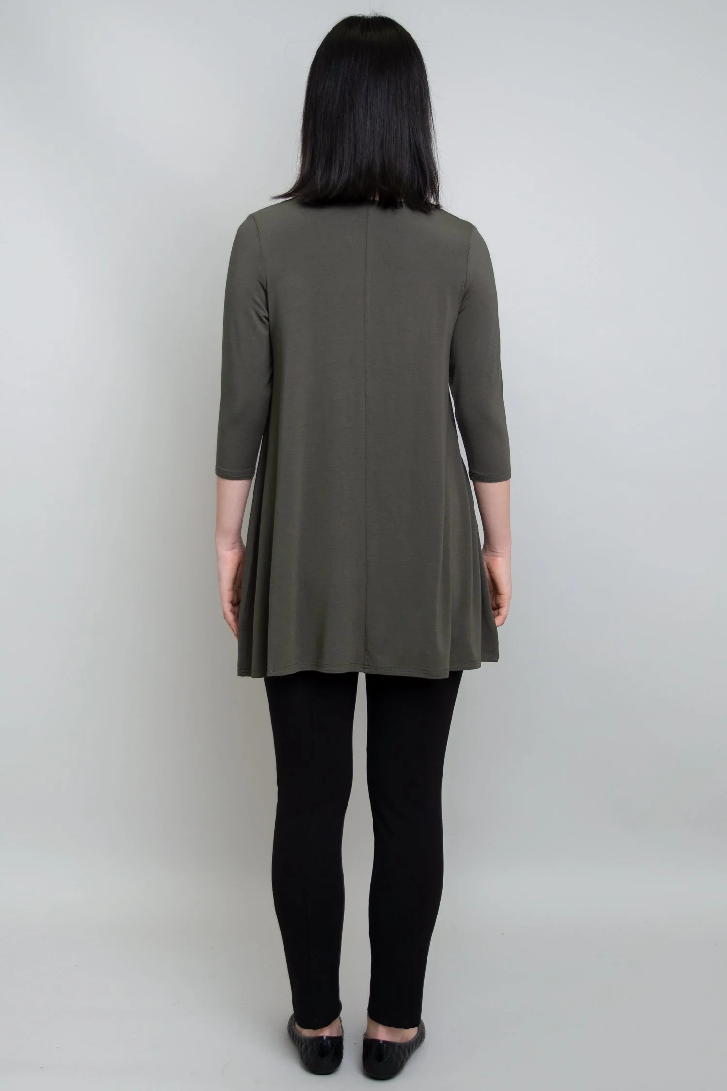 Perfect Tunic, Khaki, Bamboo- Final Sale - Image 4